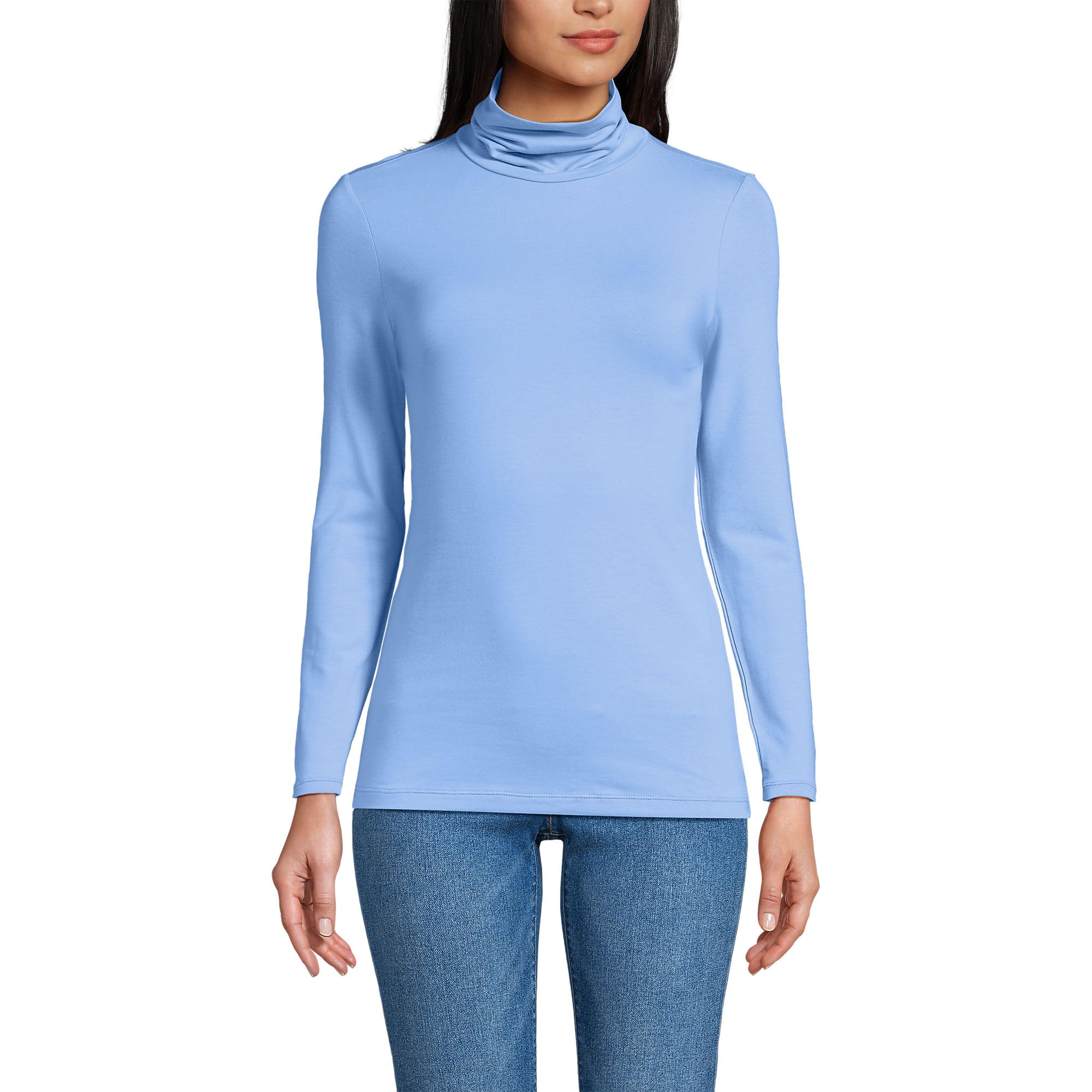 Lands' End Women's Jersey Knit Turtleneck