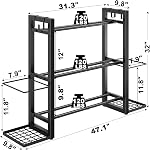 3-Tier Rack réglable Rack de stockage de métaux lourds, Rack poids et kettlebells Dumbbell, Organisateur de tapis de yoga, matériel de gymnastique polyvalent Support de stockage pour les accessoires de gym à domicile