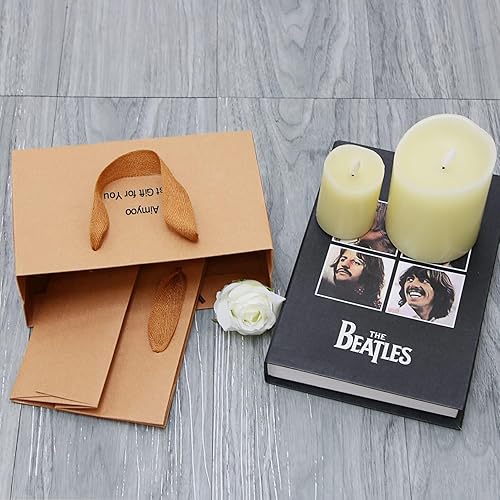 Miniatura 5 de Aimyoo Paquete de 20 bolsas de papel kraft marrón, bolsas de regalo pequeñas con asas de cinta de 8 x 5 x 3 pulgadas, bolsas de fiesta de compras