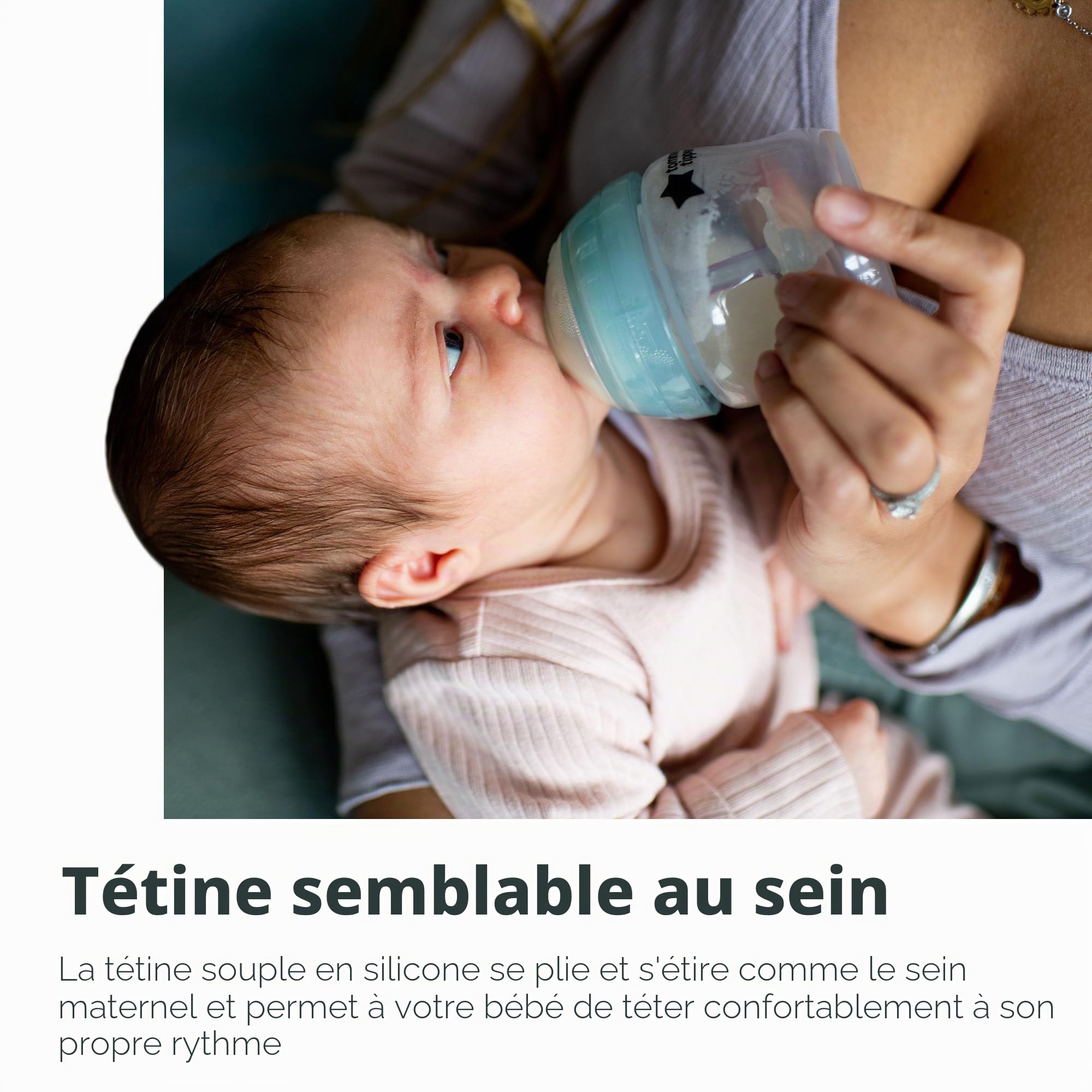 Tommee Tippee Biberon Anti-Colique Avancé, Kit Naissance pour Nouveau-né, Transparent