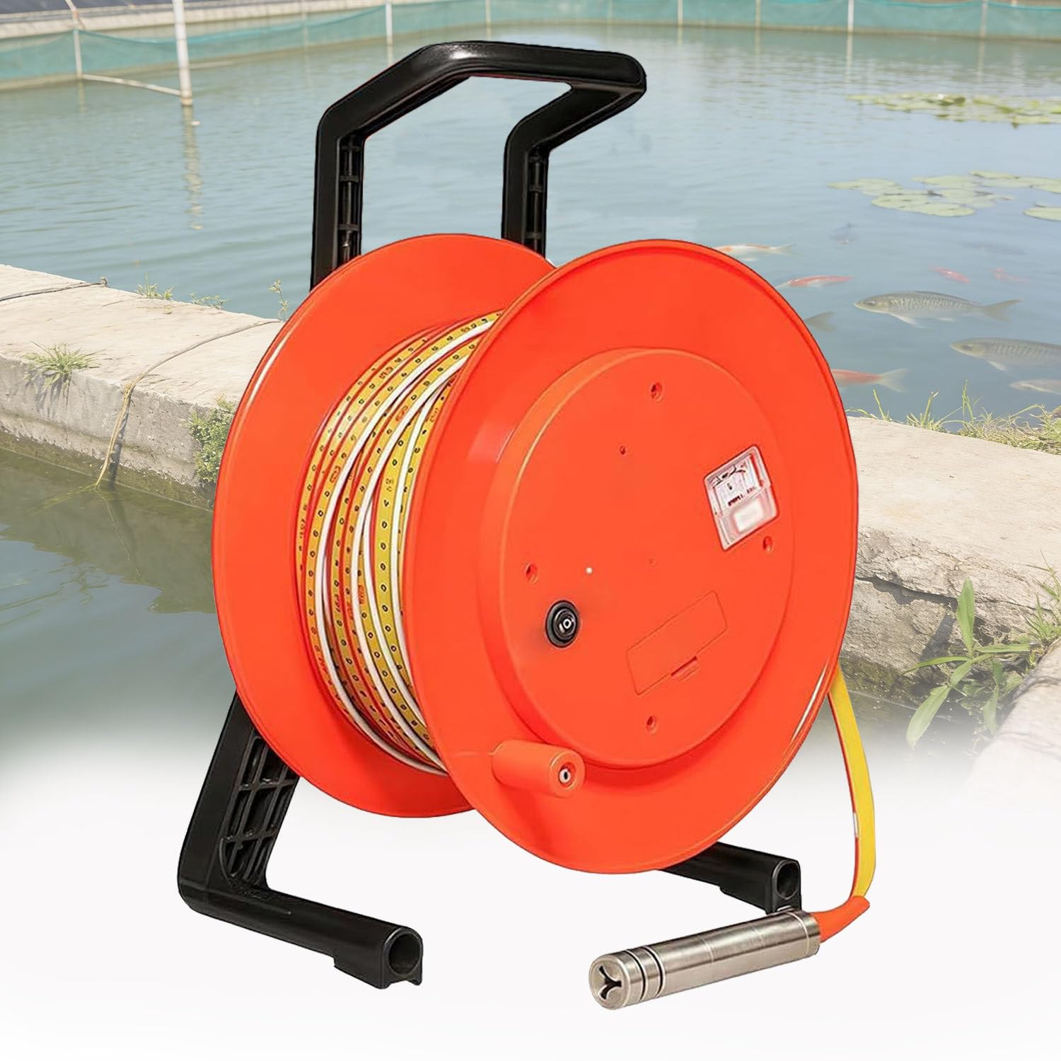 YNIYUJKL Electronic Water Level Meter, 300M Deep Well Water Depth Indicator With Fixed Stainless Steel Probe & Steel Tape For Borehole, Pipeline Measurement,20m