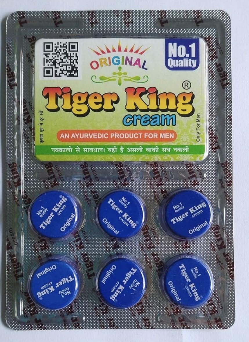 Tigir Kng Original Ayurvedic Cream for Men, No.1 Quality, Pack of 6