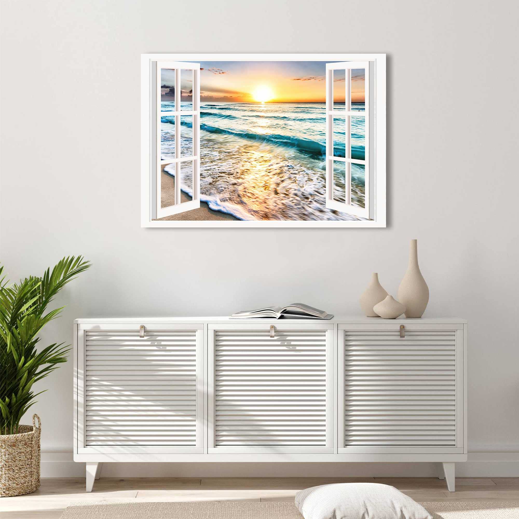 Quadro Mare E Barche 2 - Stampa Su Tela 100x70 Per Soggiorno O Camera Da Letto
