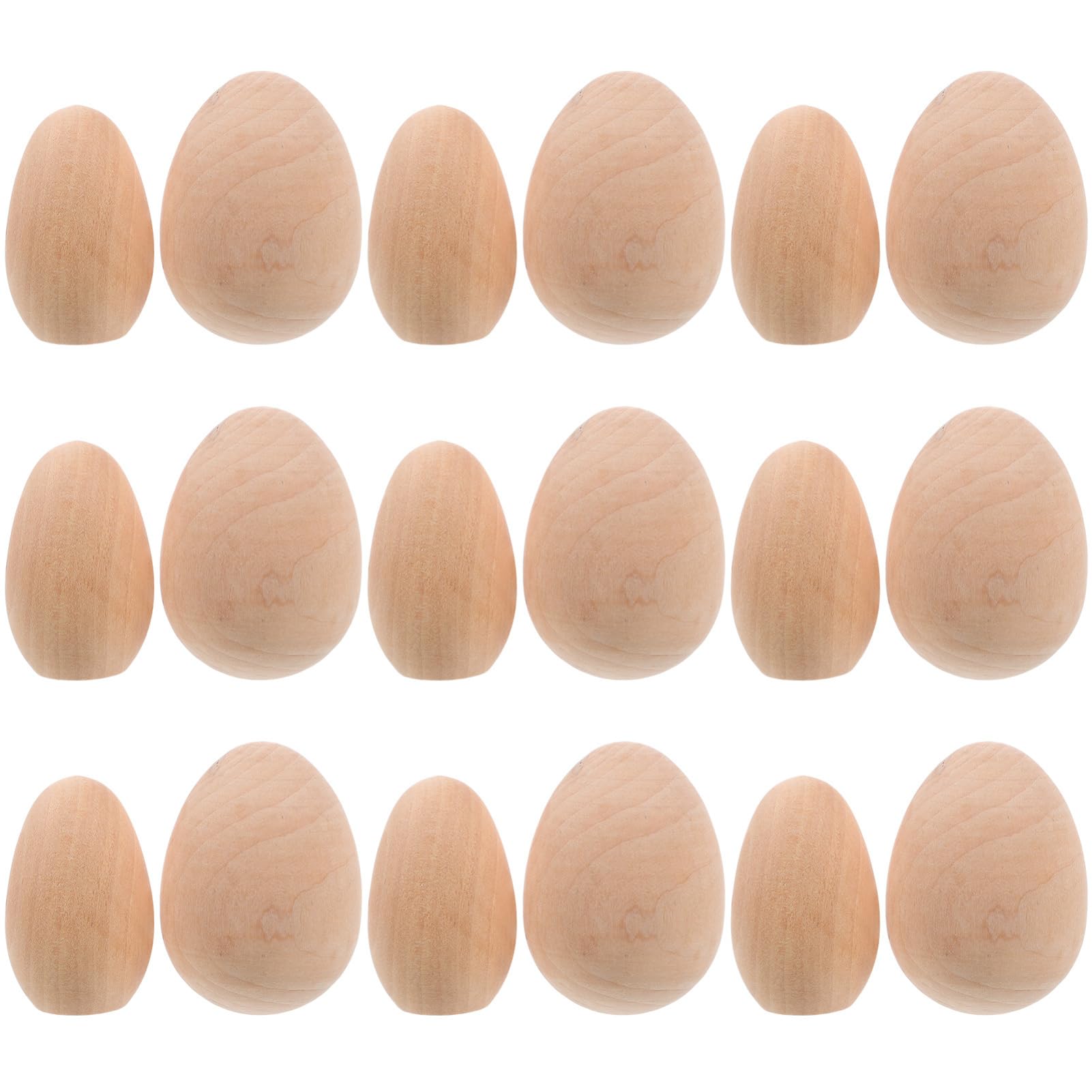 NUOBESTY 4 Set Di Uova Di Legno Non Finite Per Lavoretti Pasquali Riempitivi Pasquali Preriempiti 20 Pezzi * 4