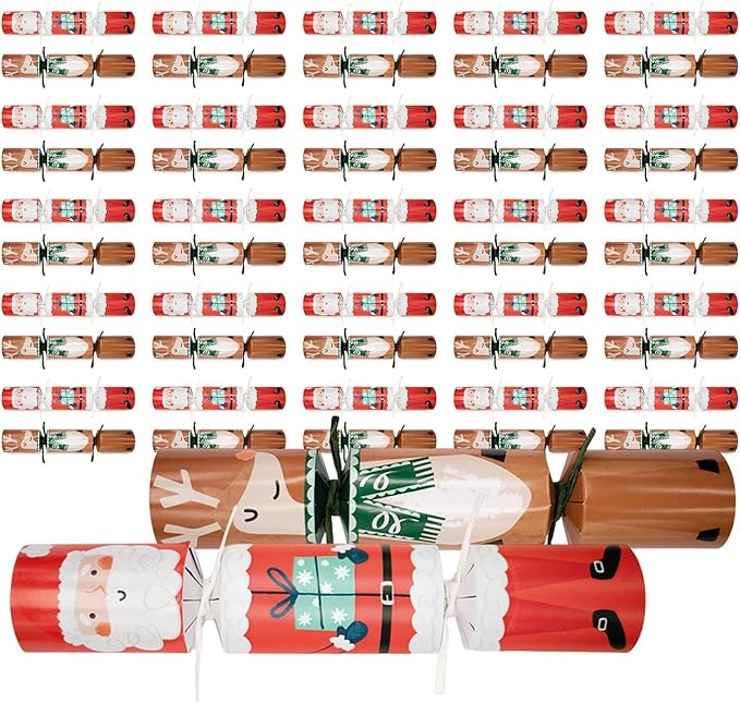 Celebration Crackers 10" Santa & Reindeer Kids Christmas Cracker Bulk