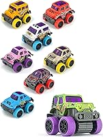 Vista 1 de Monster Truck Christmas Stocking Stuffers for Boys Age 3-6 – Pull Back Monster Trucks for Party Favors, Set of 8