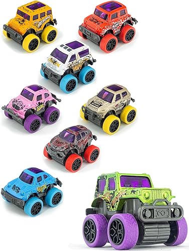 12 huevos de Pascua prellenados con autos de retroceso Divertidos juguetes de huevos de Pascua para niños de 3 a 5 años Diseños únicos de autos