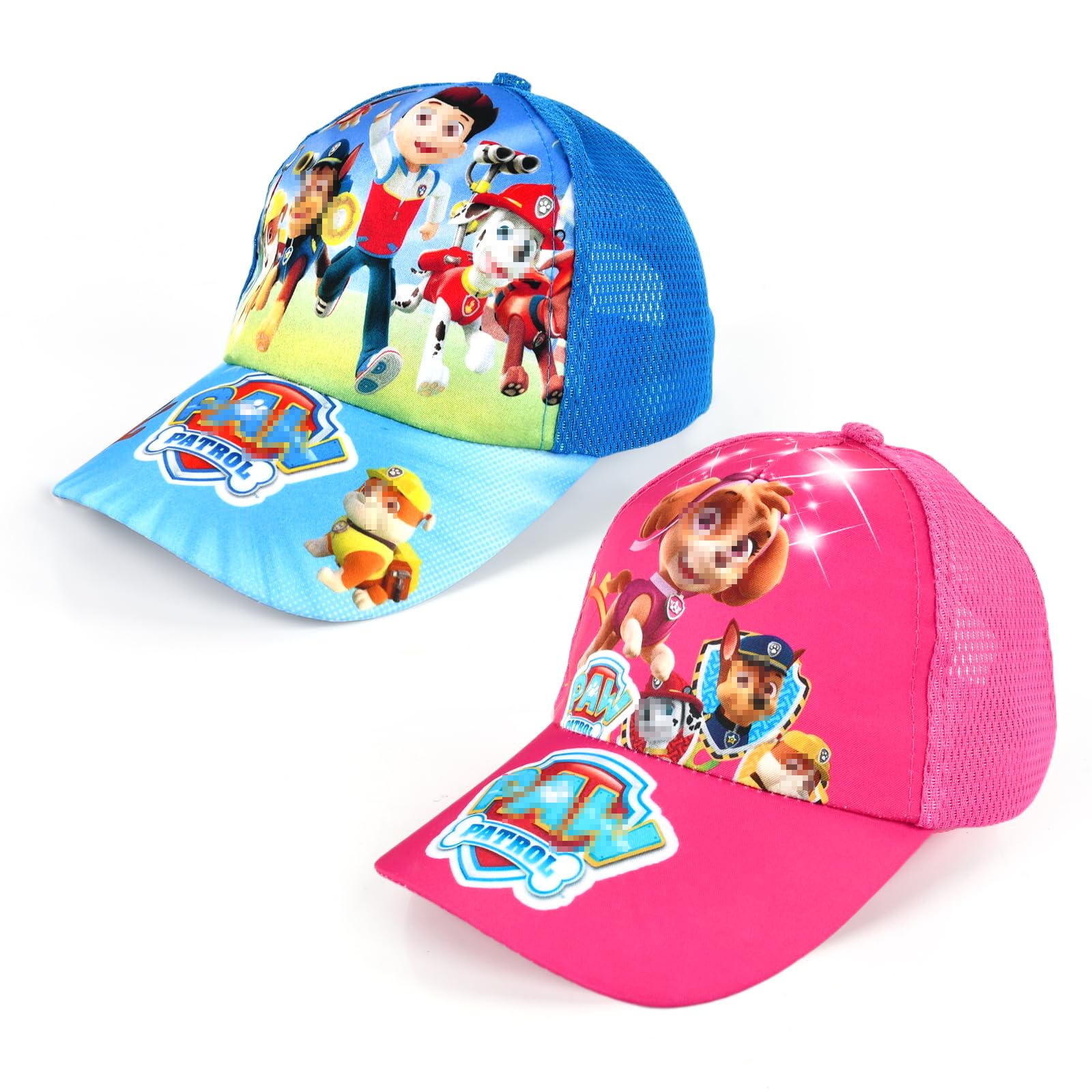 ZAZOOT Gorras de Béisbol, 2pcs Basecap Gorra de Béisbol, Gorra Patrulla Canina, Gorra de Verano, Gorra Patrol, Gorra Infantil, Gorra Infantil de La Patrulla, Gorra Ajustable, Regalo para Niños