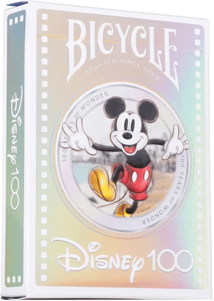 Bicycle Disney Limited Edition 100 Year Anniversary Playing Cards - Holographic Foil - Features 20+ Iconic Disney Characters