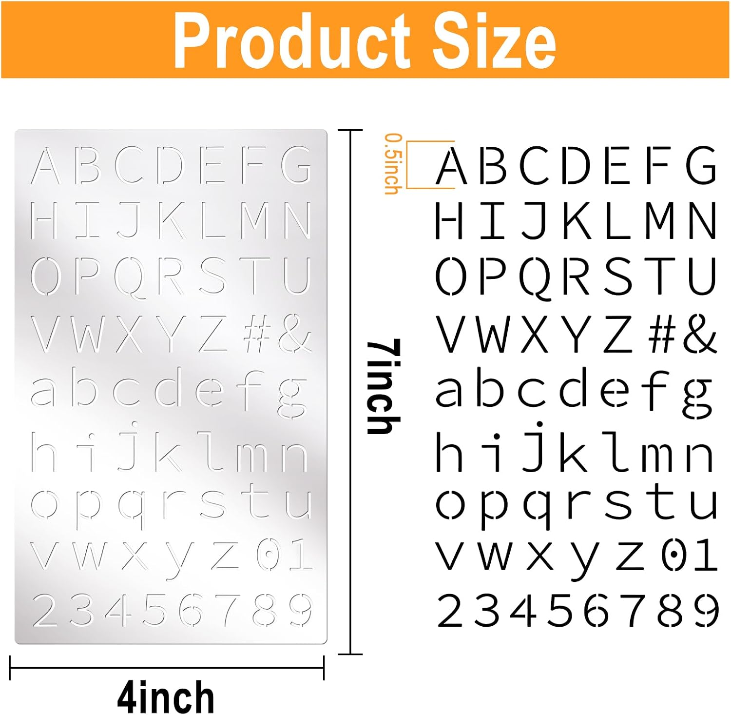 2Pcs Letter Stencils Small Metal Number Alphabet Bullet Journaling Stencils for DIY Art Crafts Reusable Wood Burning Engraving Templates Set for Painting On Sign Wood Metal Walls Fabric Rocks
