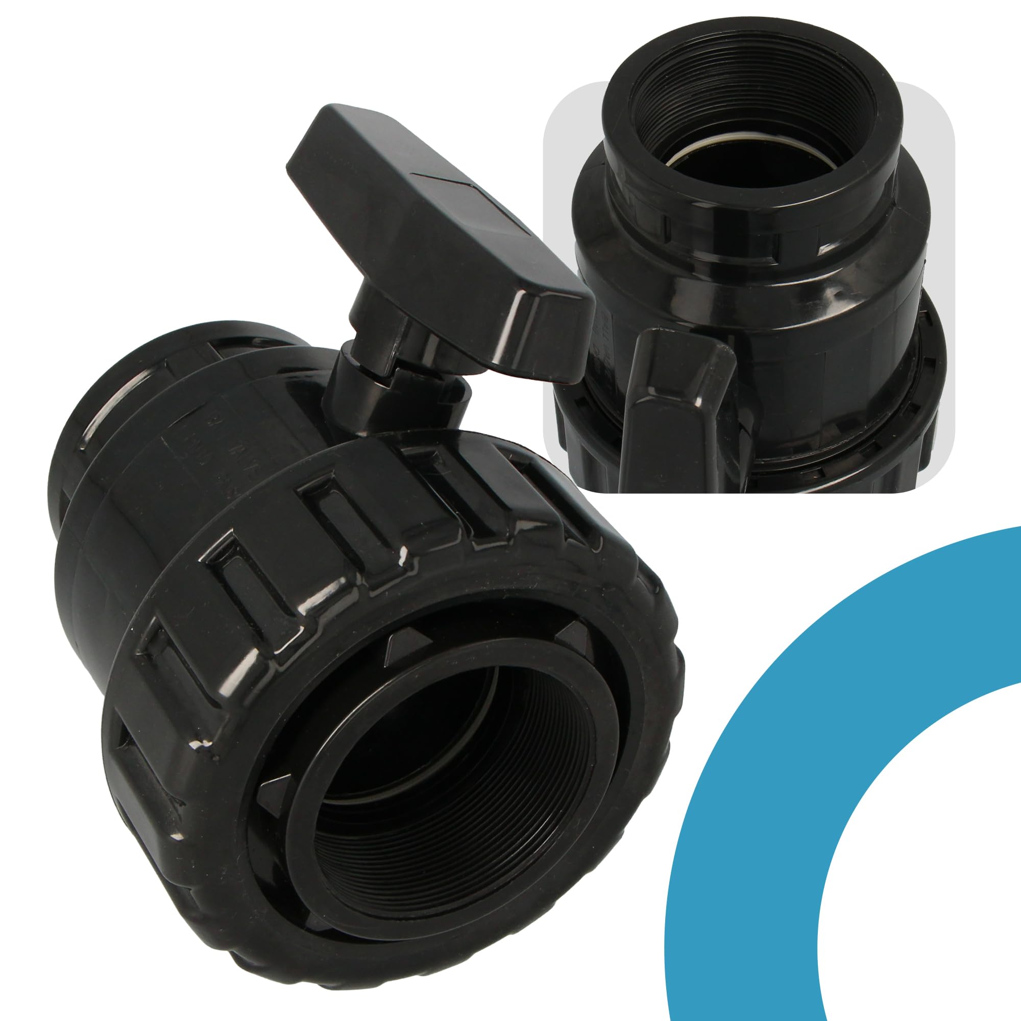 Instalguru PE-Rohr Absperrhahn Kugelhahn PN16 3"x3" IG Wassersysteme Garden Bewässerung Pe-Absperrventil Wasserregelventil Bewässerungsrohr-Kupplung PE-Schläuchen