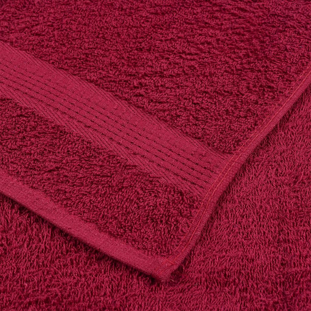 vidaXL Serviettes FROGN 4 pcs Bordeaux 100x200 cm 360 g/m² 100% Coton, Serviette de Plage, Serviette d'invité, Grande Serviette de Plage, Serviette de Bain