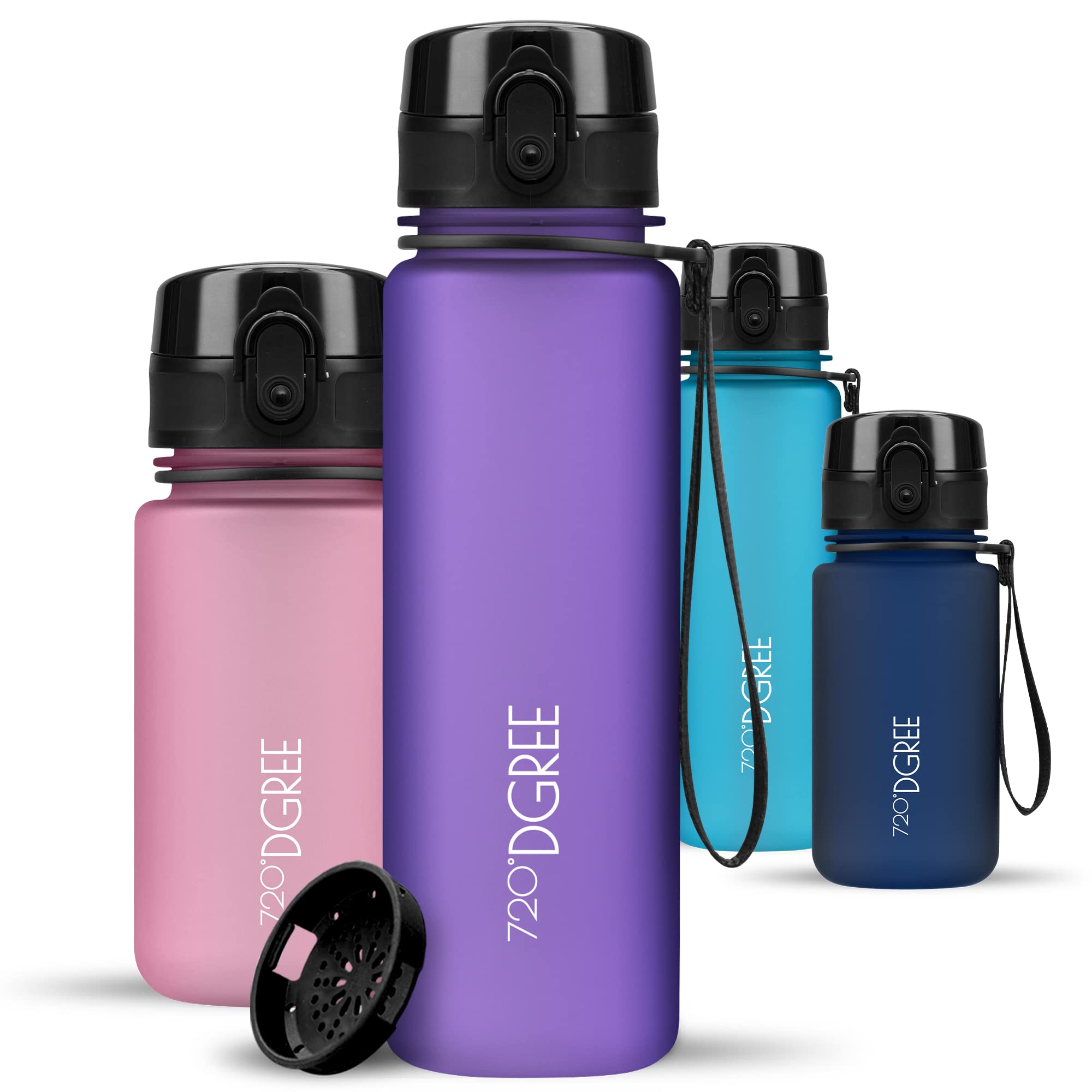 720°DGREE Botella Agua 1 Litro “uberBottle“ - Tamiz-Fruta, softTouch - Sin BPA, Prueba de Fugas, Reutilizable - Cantimplora, Water Bottle ideal para Deporte, Fitness, Gimnasio, Senderismo, Ciclismo — view 172
