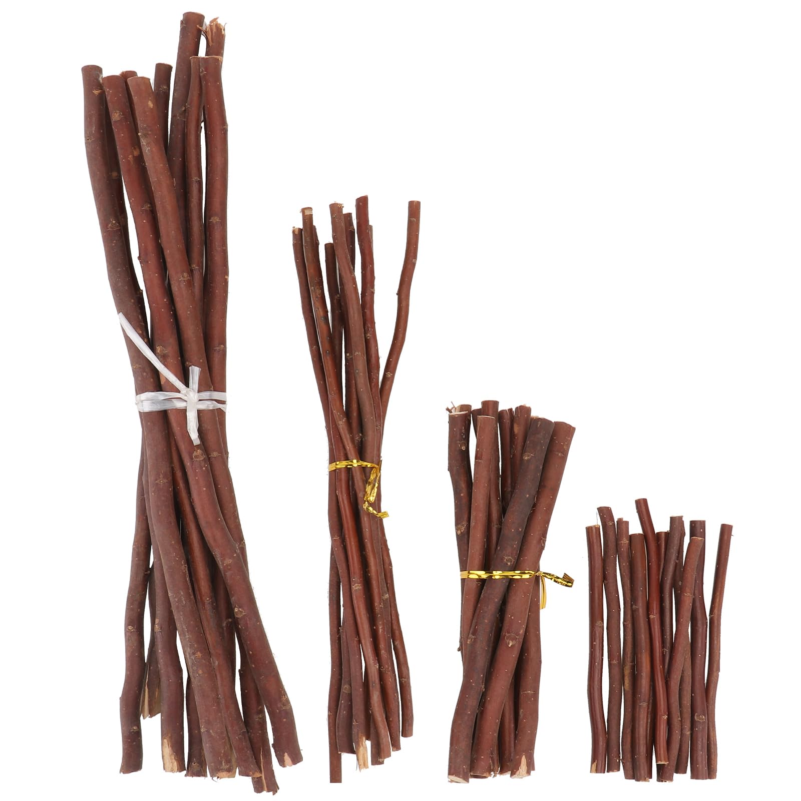 40pcs Wood Log Sticks for Crafting,5.91-15.75in Long Natural Twigs Birch Wooden Small Craft Sticks for DIY Photo Props Card Making Diorama Materials