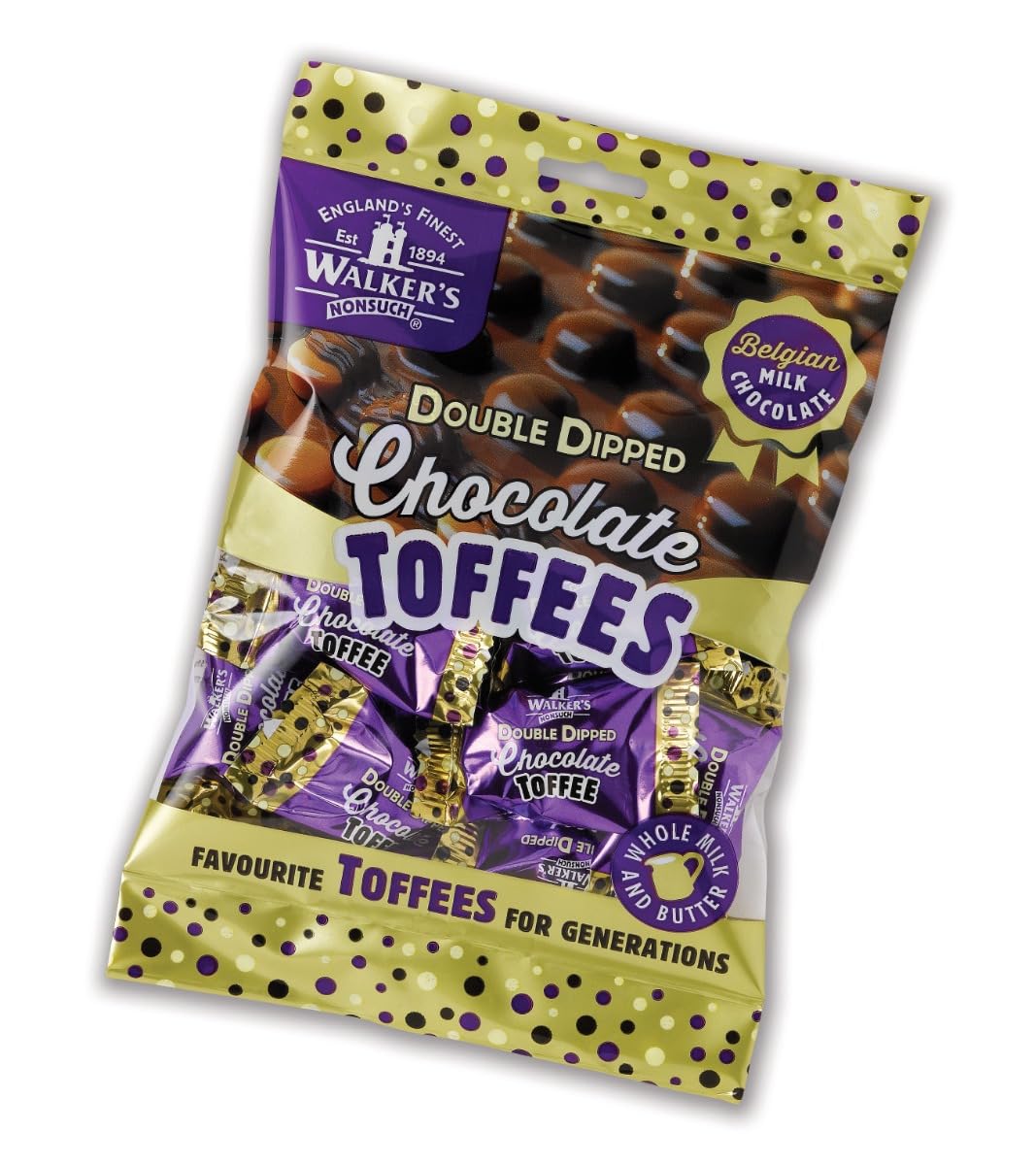 Walkers DOUBLE DIPPED CHOCO Toffee 12 x 135 grammes