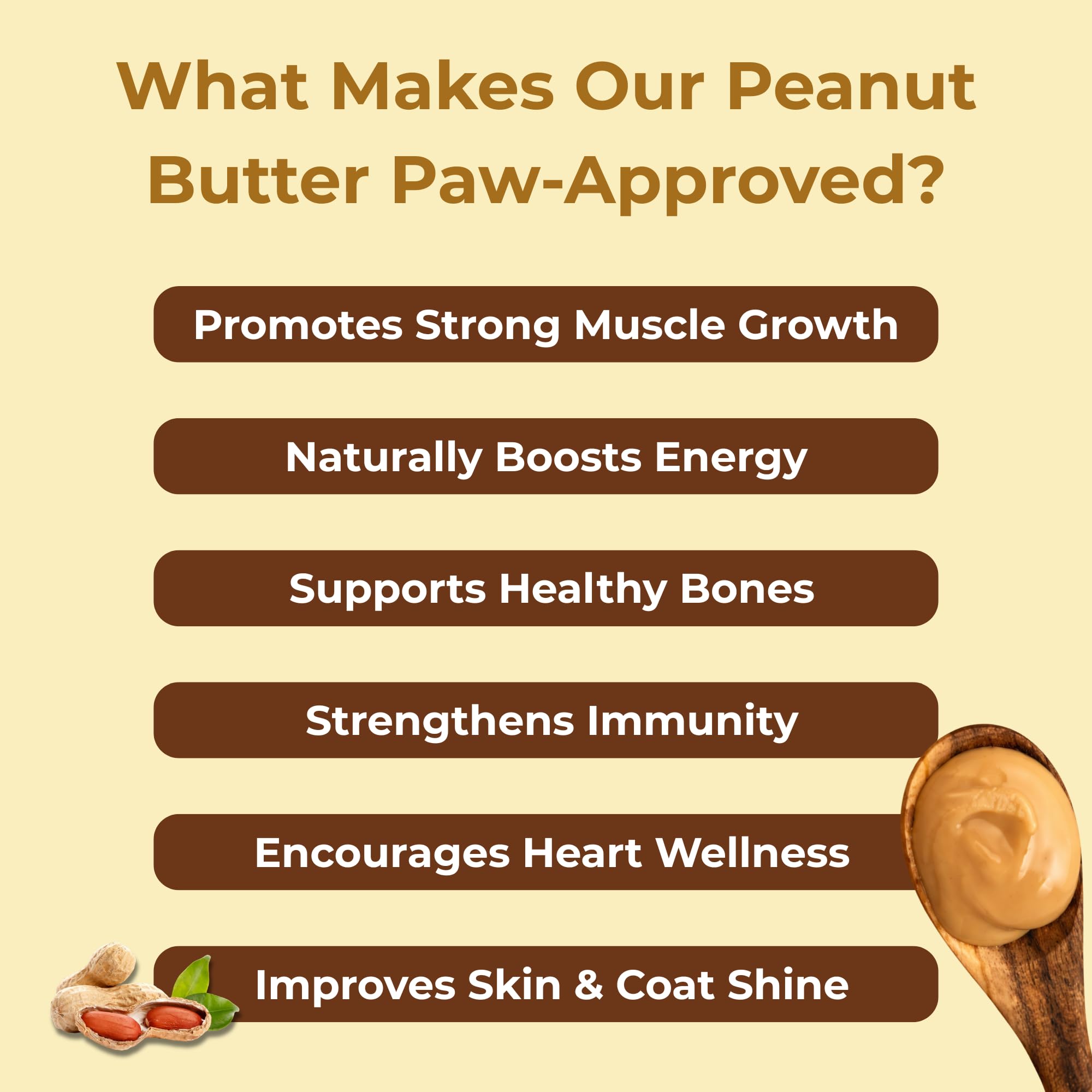 Paws for Greens Dog Peanut Butter 100% Natural & Healthy Treat & Food Topper with 100% Peanuts No Xylitol, No Preservatives Safe for Dogs & Puppies Made in India - 450g (Pack of 1) 3