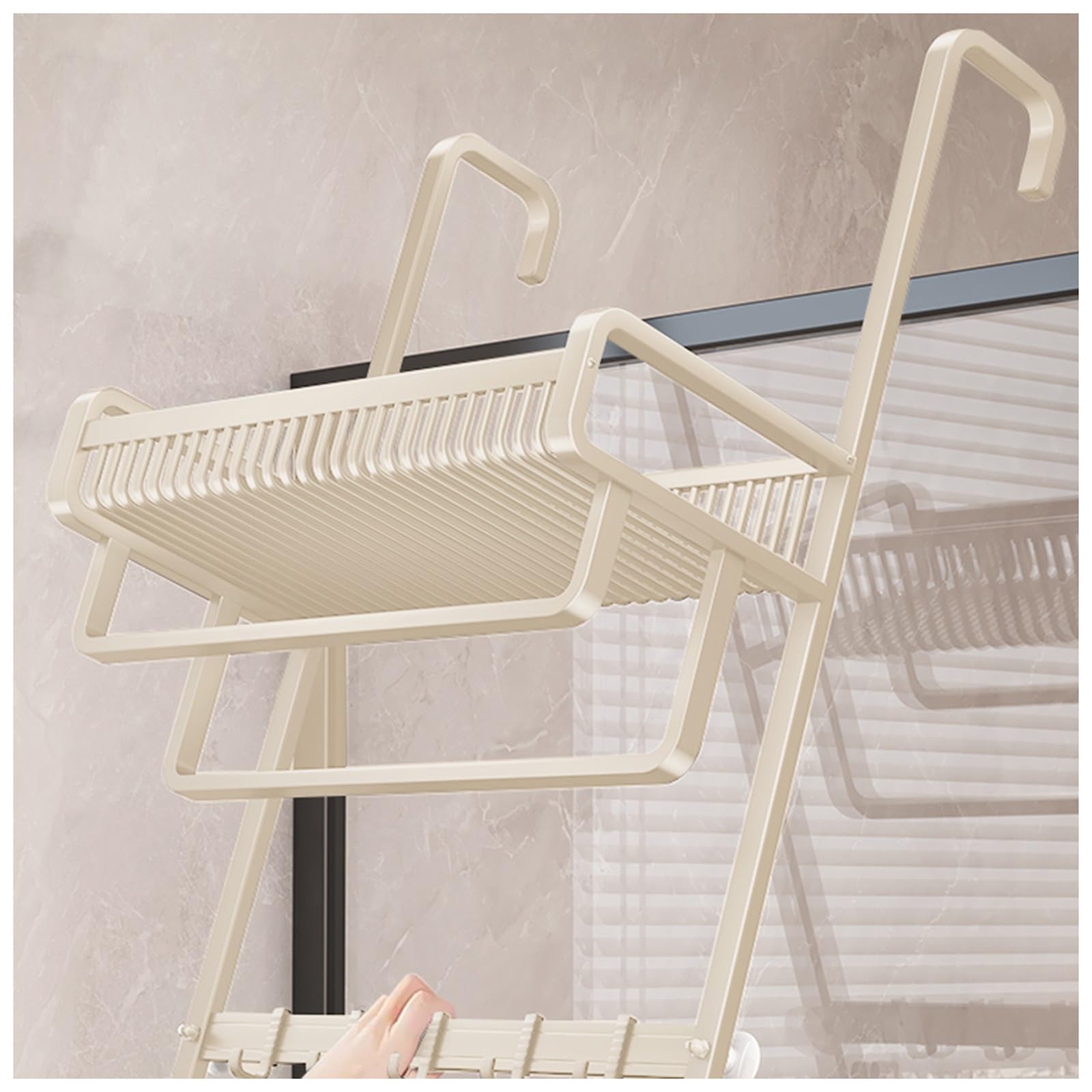 Porte-serviettes mural en aluminium étanche et durable sans perçage