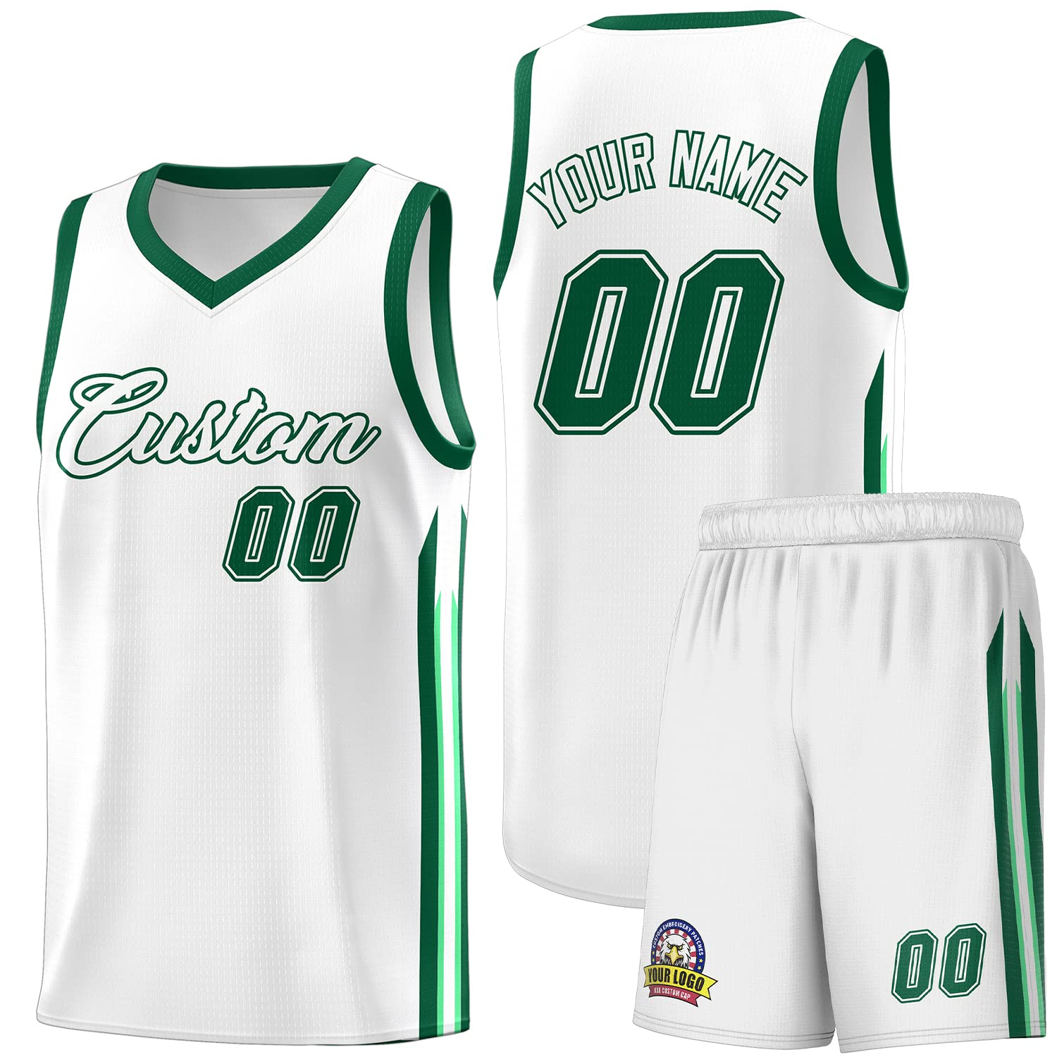Custom Basketball Jersey Shorts with Team Name Number Logo, Personalized Uniform for Men/Women/Youth