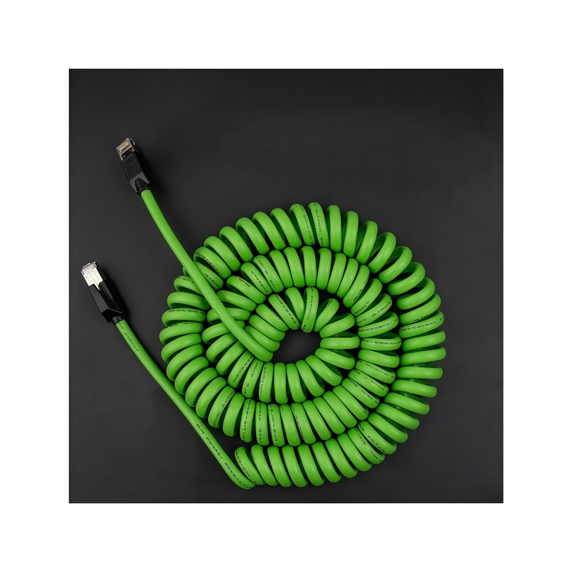 Cavo Ethernet Gigabit A Spirale Cat6A Doppia Schermatura RJ45 A 8 Pin