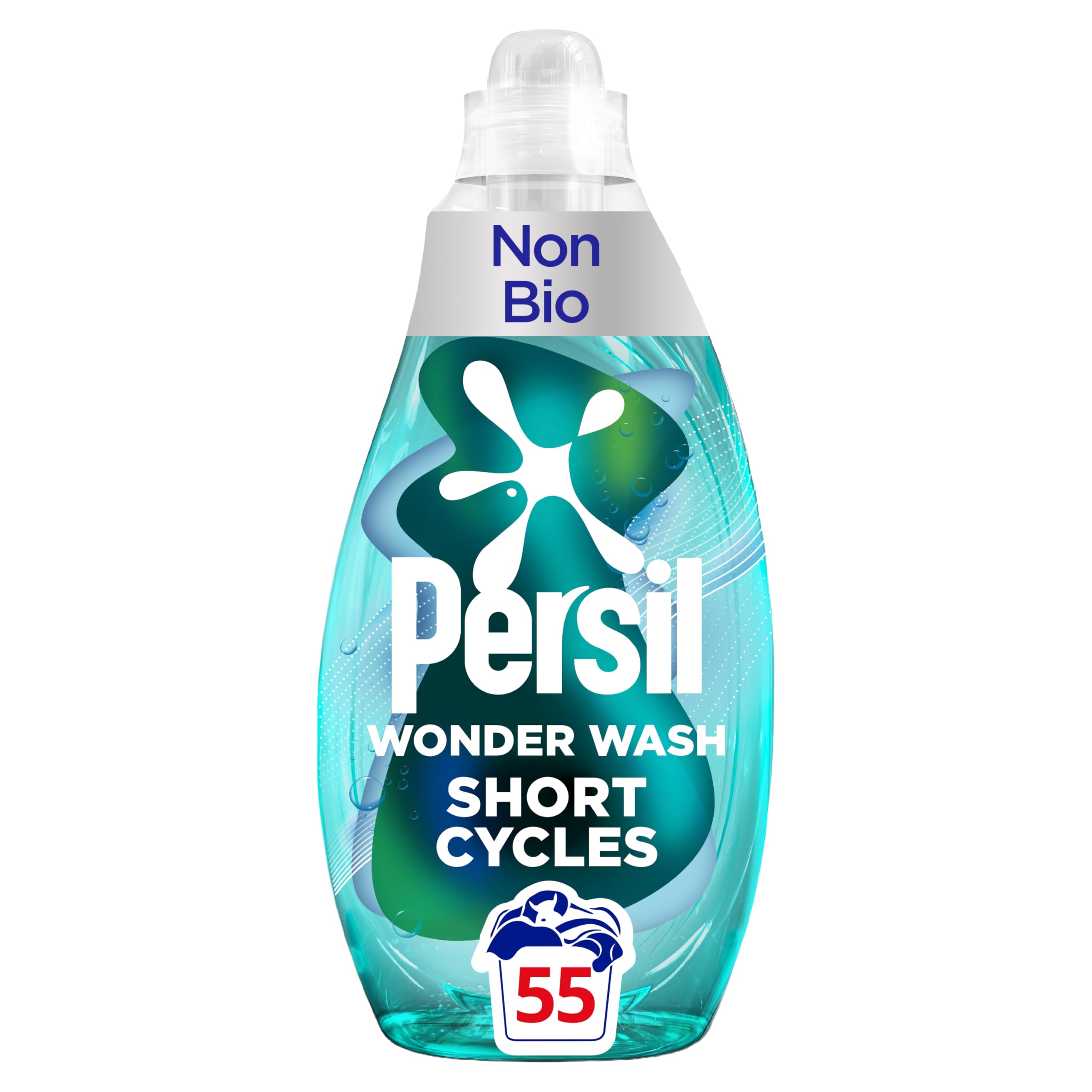 Persil Wonder Wash Non Bio Speed Clean Liquid Laundry Detergent 55 Washes 1.485L 5 Pack