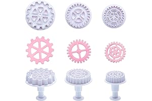 6 Piece Gear Cookie Cutter Set