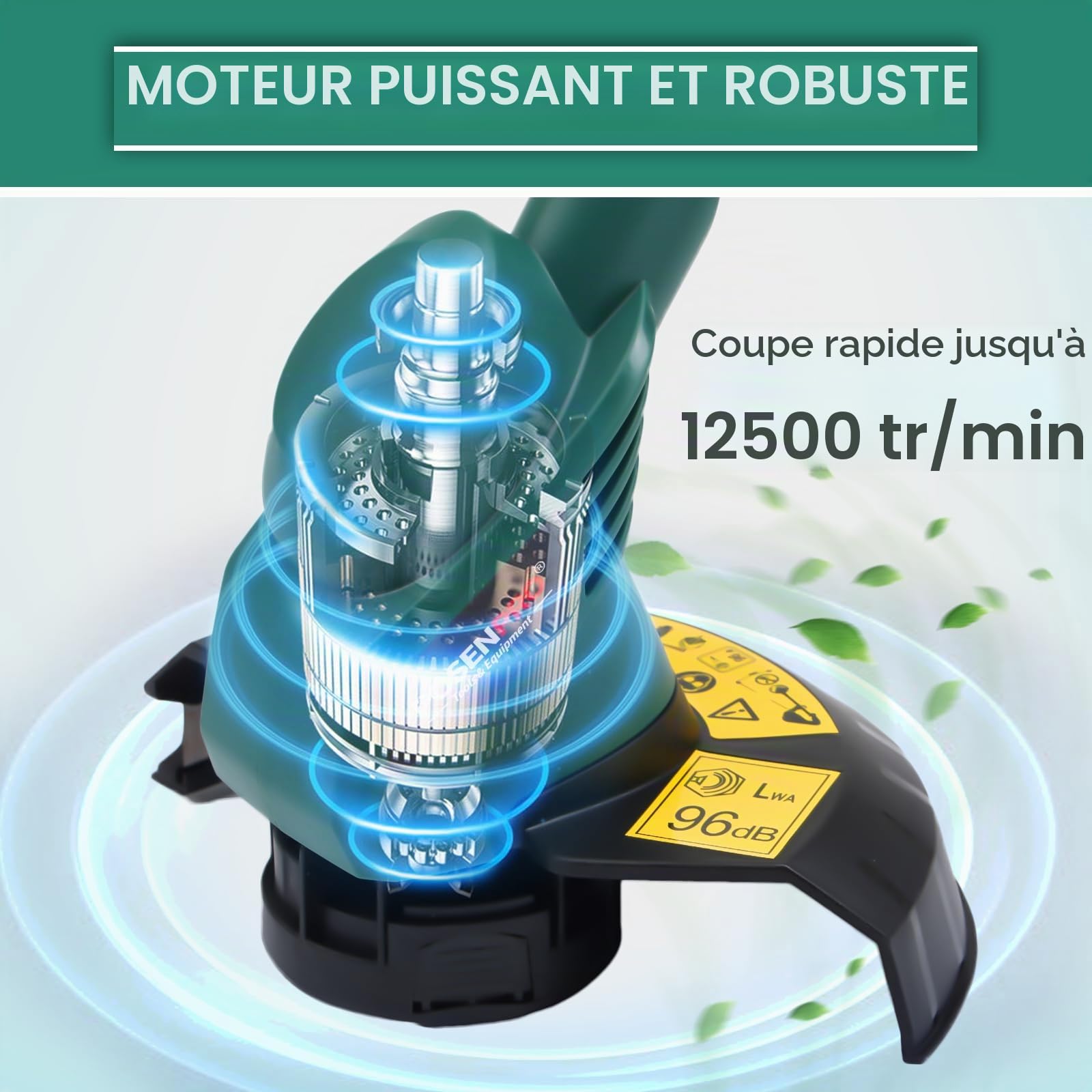 POSENPRO Coupe-Bordures Filaire 350W, Tranche-Bordures Électrique 23 cm avec 2 Poignées, Coupe-Bordures Electrique et Déroulement du Fil Automatique, Très Léger 1,6 kg