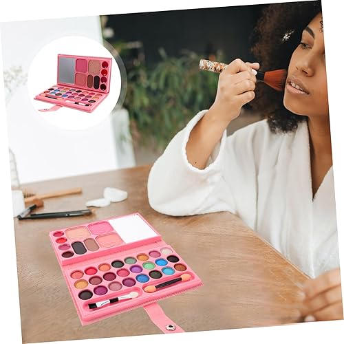 33-Color Kids Eyeshadow Palette Blush Portable Makeup Kit for Girls Non-Toxic Cosmetic Set Mirror for Beginner Makeup Enthusiasts