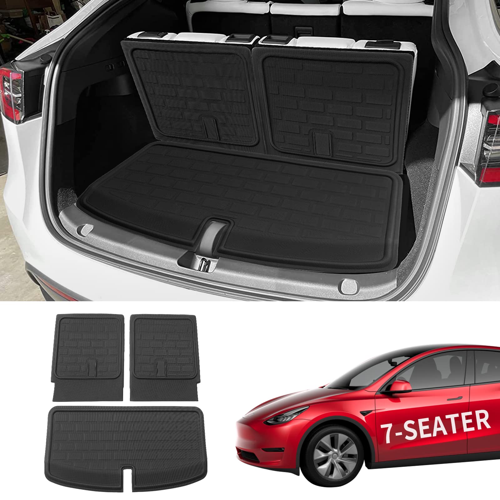 Buy Kingna Fit 2020 2021 2022 Tesla Model Y 7Seater Trunk Mats Third