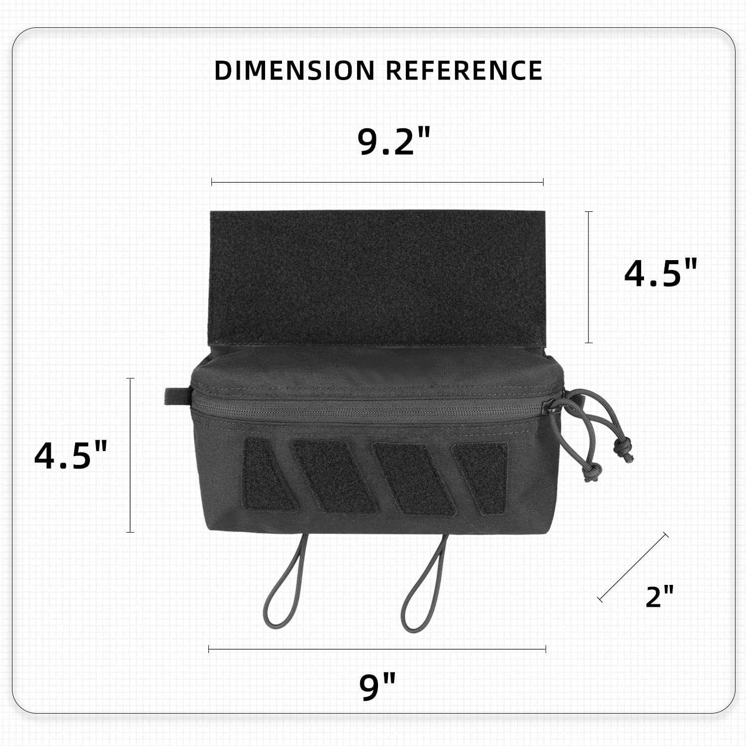 AMYIPO Mini Tactical Drop Utility Tool Pouch Carrying Fanny Pack Kit Bag for Tactical Vest Chest Rig (Black)