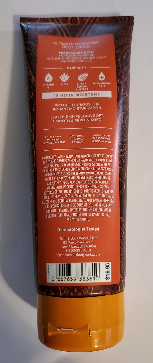 Bath & Body Works Sweet Cinnamon Pumpkin Ultimate Hydration Body Cream 8 Ounces Pack of 2 - Image 5