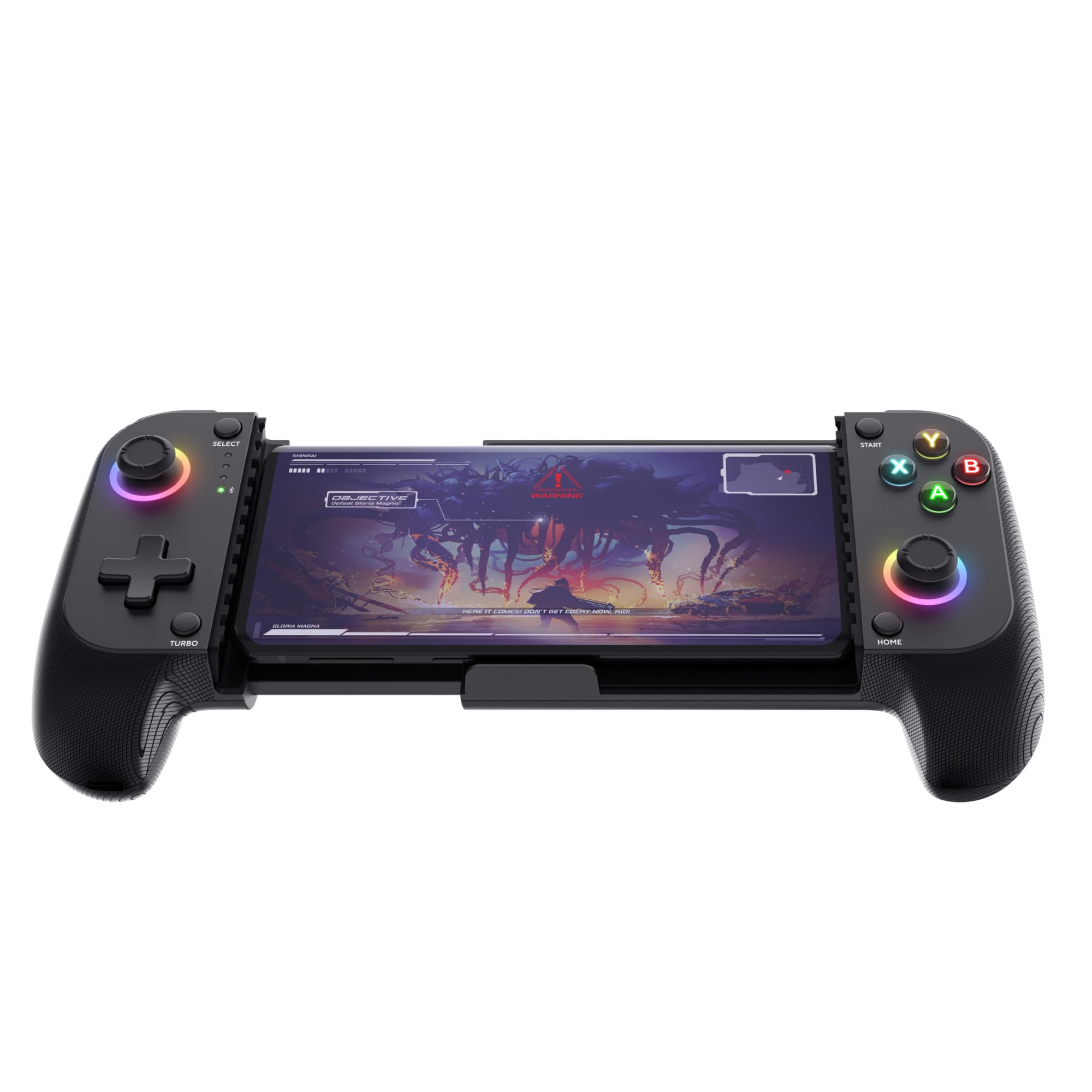 GXTrust Trust GXT 735 Mylox Manette pour Telephone Portable Bluetooth pour Android/Iphone / PS5 / Xbox/Mobile, 12h d'Autonomie, Double Vibration, Ėclairage RGB, Manette Smartphone Sans Fil, Noir