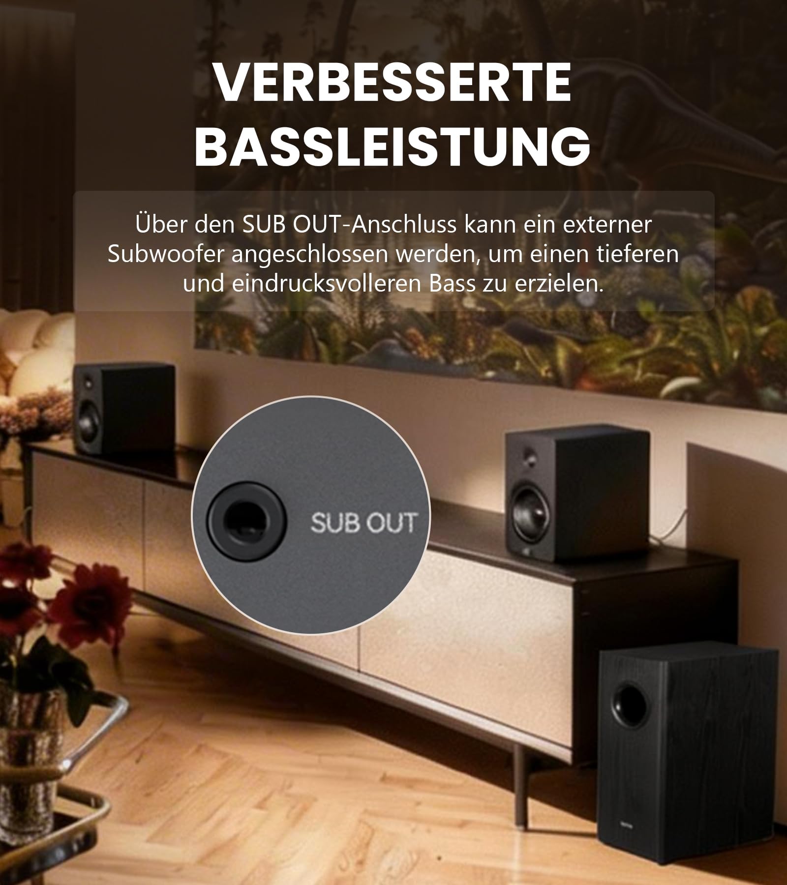 Edifier M90 Regal-Lautsprecher, 100 W RMS Desktop-Lautsprecher, Hi-Res-Audio, LDAC, Bluetooth 6.0, kompakter Lautsprecher, HDMI eARC/optischer/USB-C/AUX-Eingang, SUB Out, Aktivlautsprecher – Schwarz