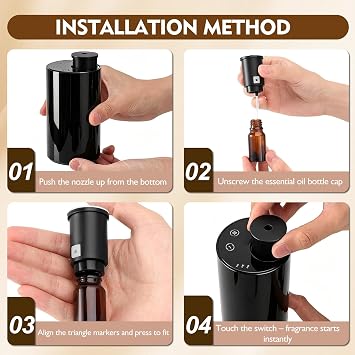Waterless Diffuser, 3 Mist Modes & Timer, for Car, Home and office, Type-C