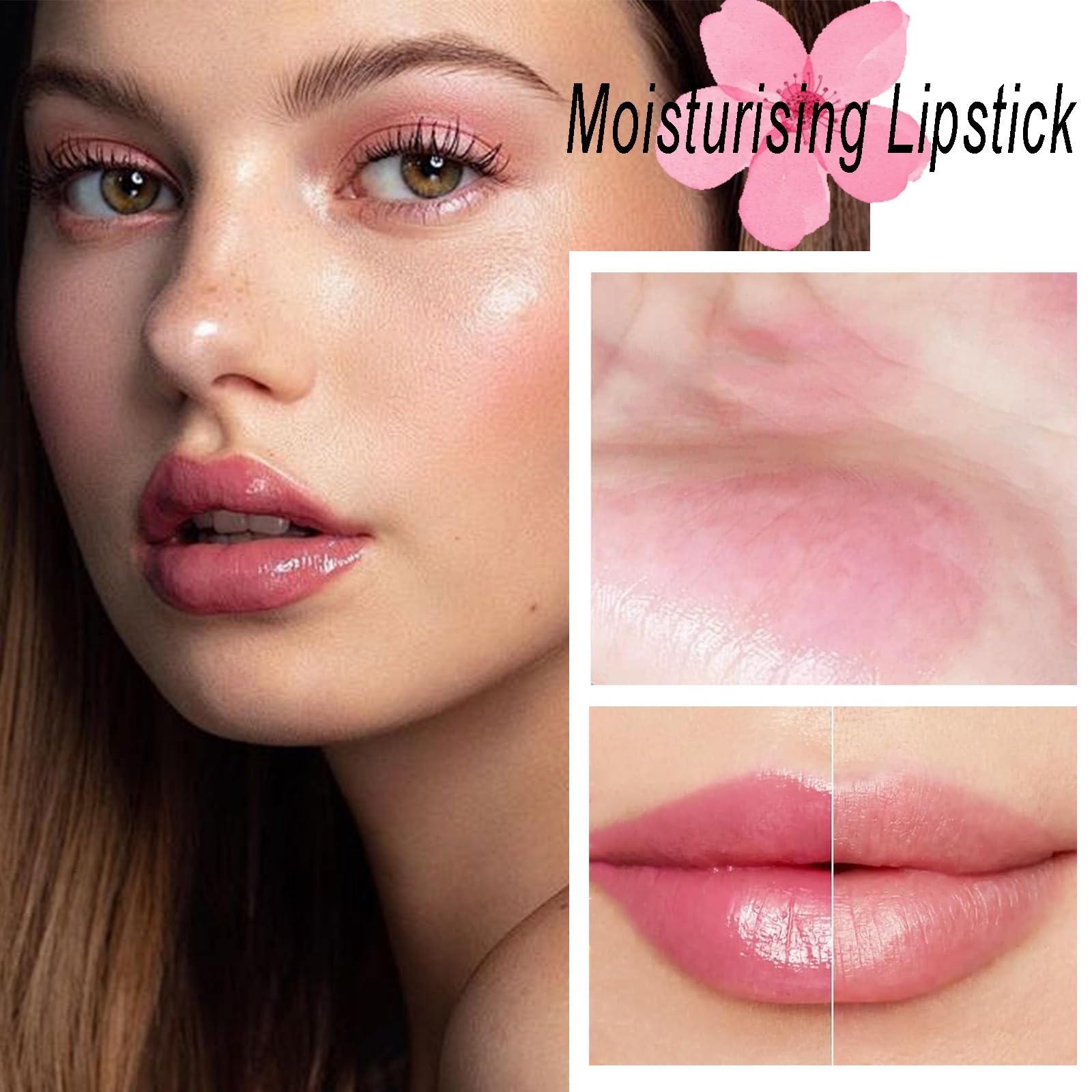 Clear Flower Jelly Lipstick, Jelly Crystal Temperature Colour Changing Lip Balm, Moisturizer Long Lasting Lipsticks - Image 3