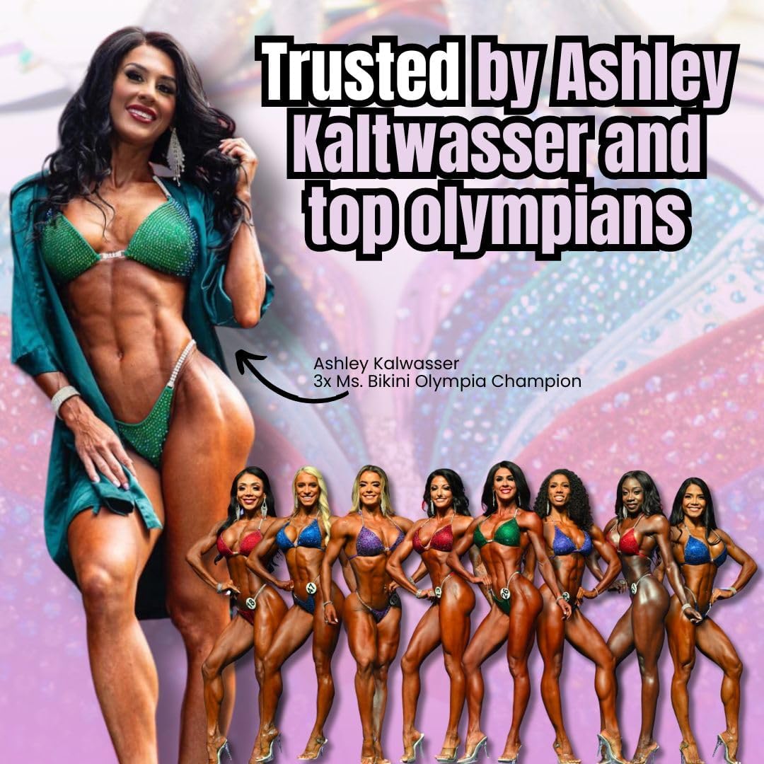 エンジェルコンペティションビキニ IFBB/NPC ポージング練習用ビキニ - スライダー付きビキニセット &ndash; ミディアムプロカット