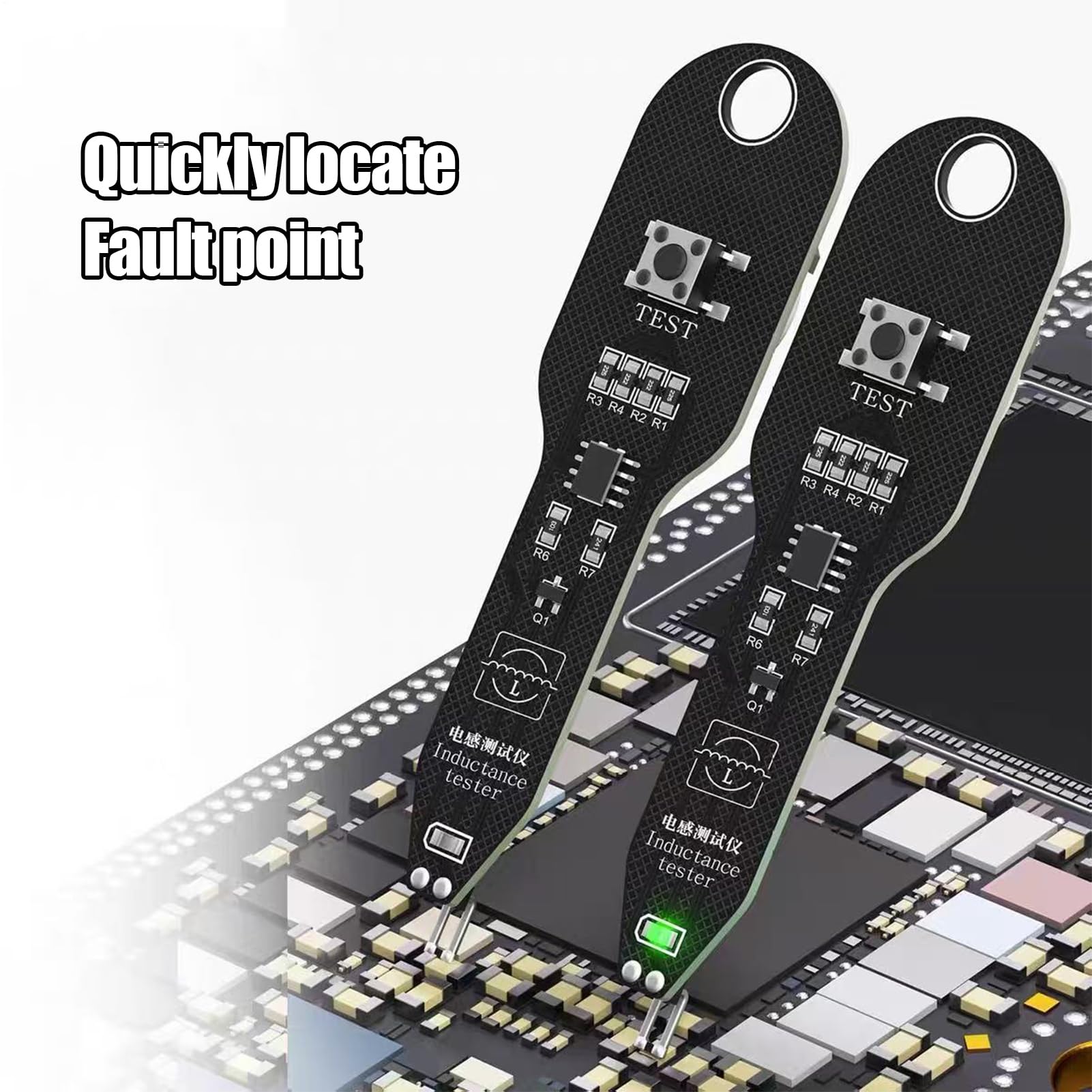 Tester per circuiti stampati, strumento di rilevamento induttanza, 3,39x0,87 pollici con sensore elettromagnetico professionale accurato, induzione per manutenzione, riparazione telep