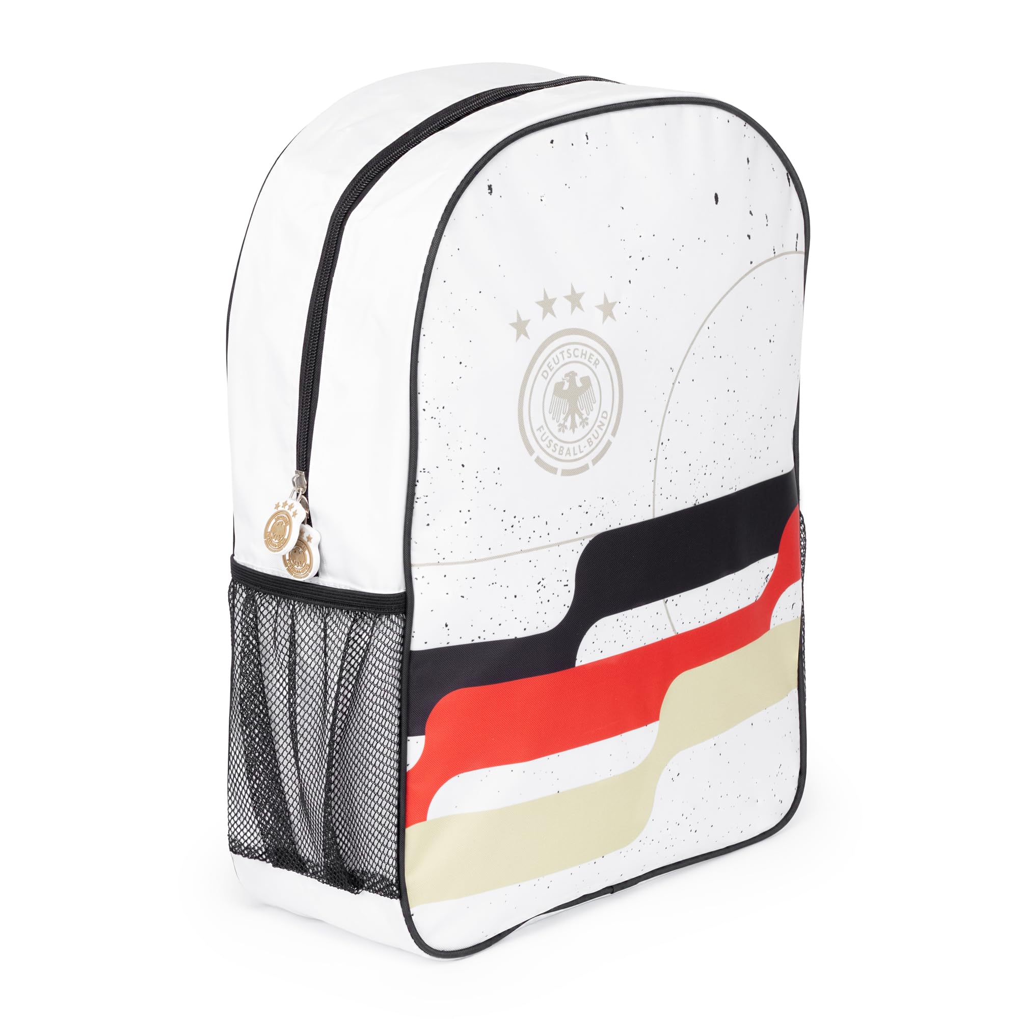 Offiziell Lizensierter DFB Rucksack – Retro-Design Fußballtasche mit Logo-Reißverschluss – Ca. 19L Kapazität Sportrucksack für Schule, Fitnessstudio & Reisen (44cm x 33cm)