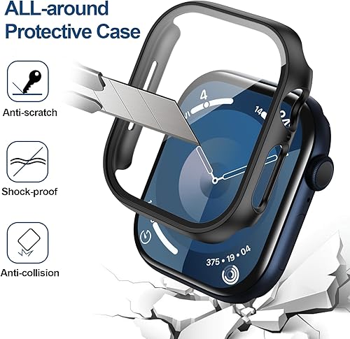 Miniatura 8 de Haojavo Paquete de 14 fundas para Apple Watch Series 3, 2, 1 de 1.496 pulgadas con protector de pantalla de vidrio templado, funda protectora