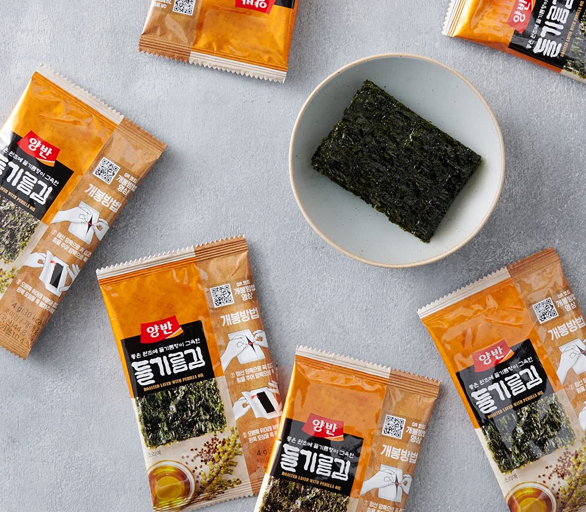 [Dongwon] Yangban Perilla Oil Seaweed (Nori) Snack 4 g × 20 / cibo coreano / Alghe coreane / Snack Alghe (spedizione diretta all'estero)