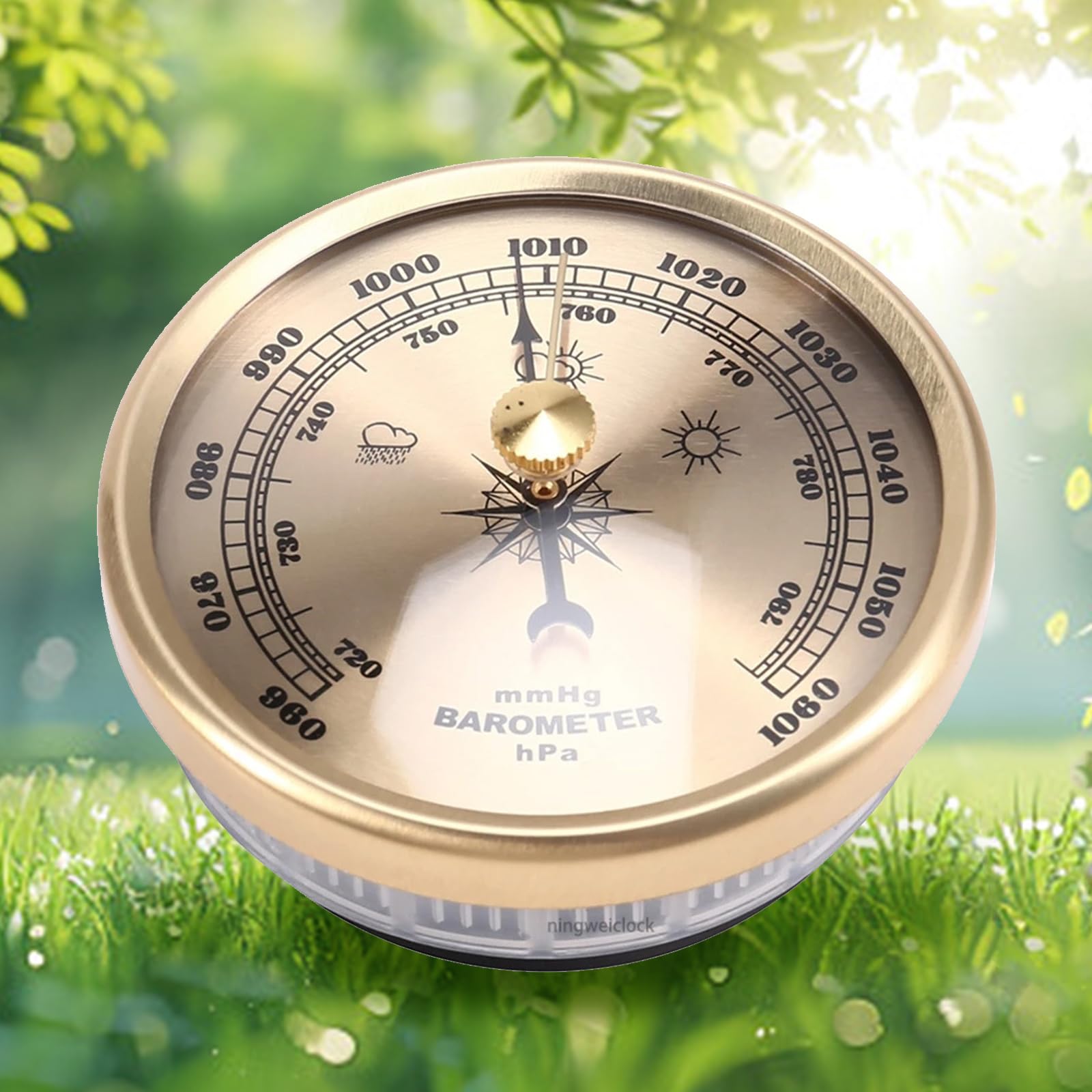 Barometri Analogico Misuratore di Pressione Atmosferica Manuale Operare Stili Antichi Attrezzatura Meteorologia per Laboratorio Acciaio Inox Meteo Barometro