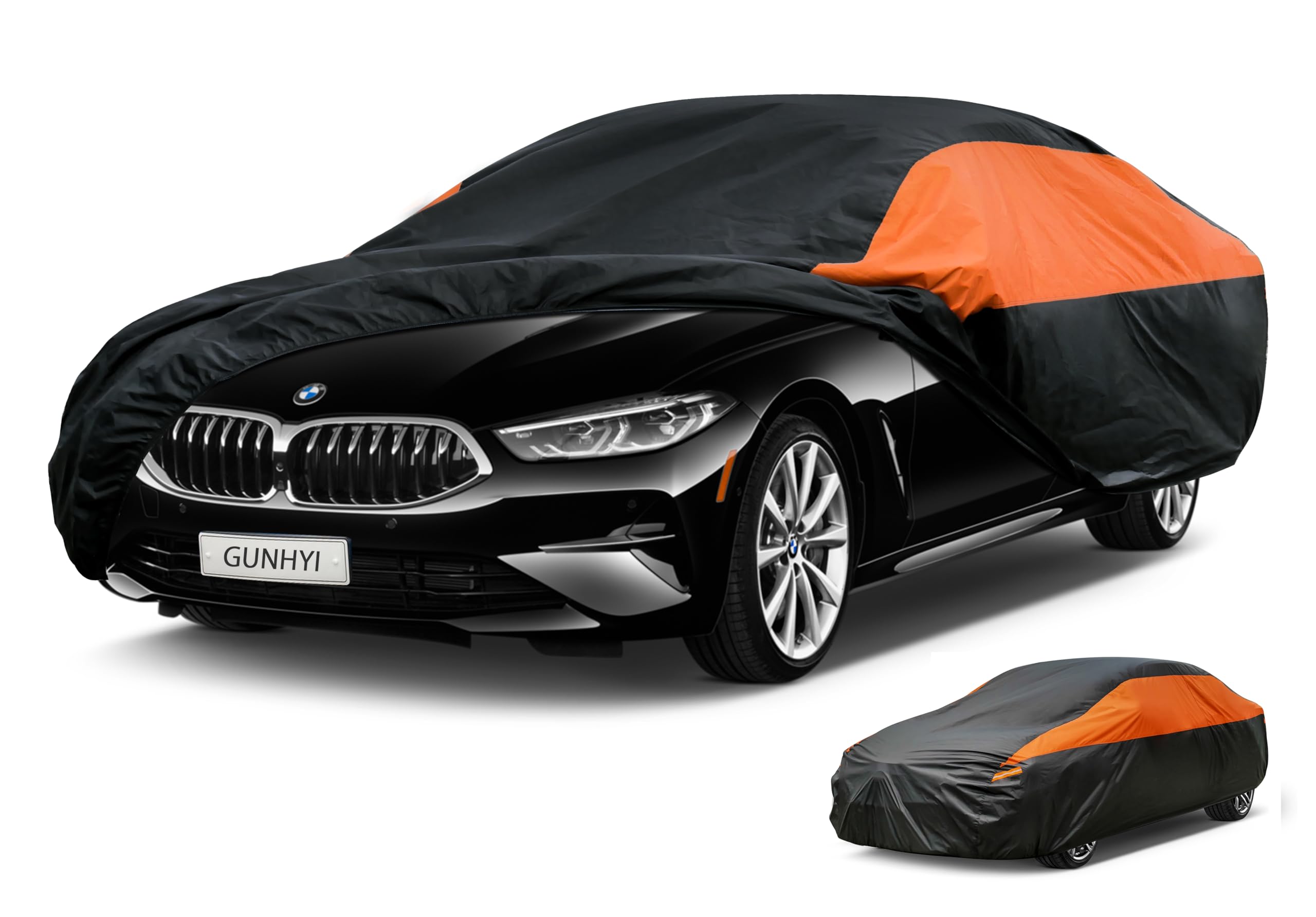 GUNHYI BMW Car Cover Custom Fit BMW 8 Series Gran Coupe Waterproof All Weather for Automobiles, Lightweight Full Exterior Cover Outdoor Sun UV Rain Dust Snow Wind Protection.
