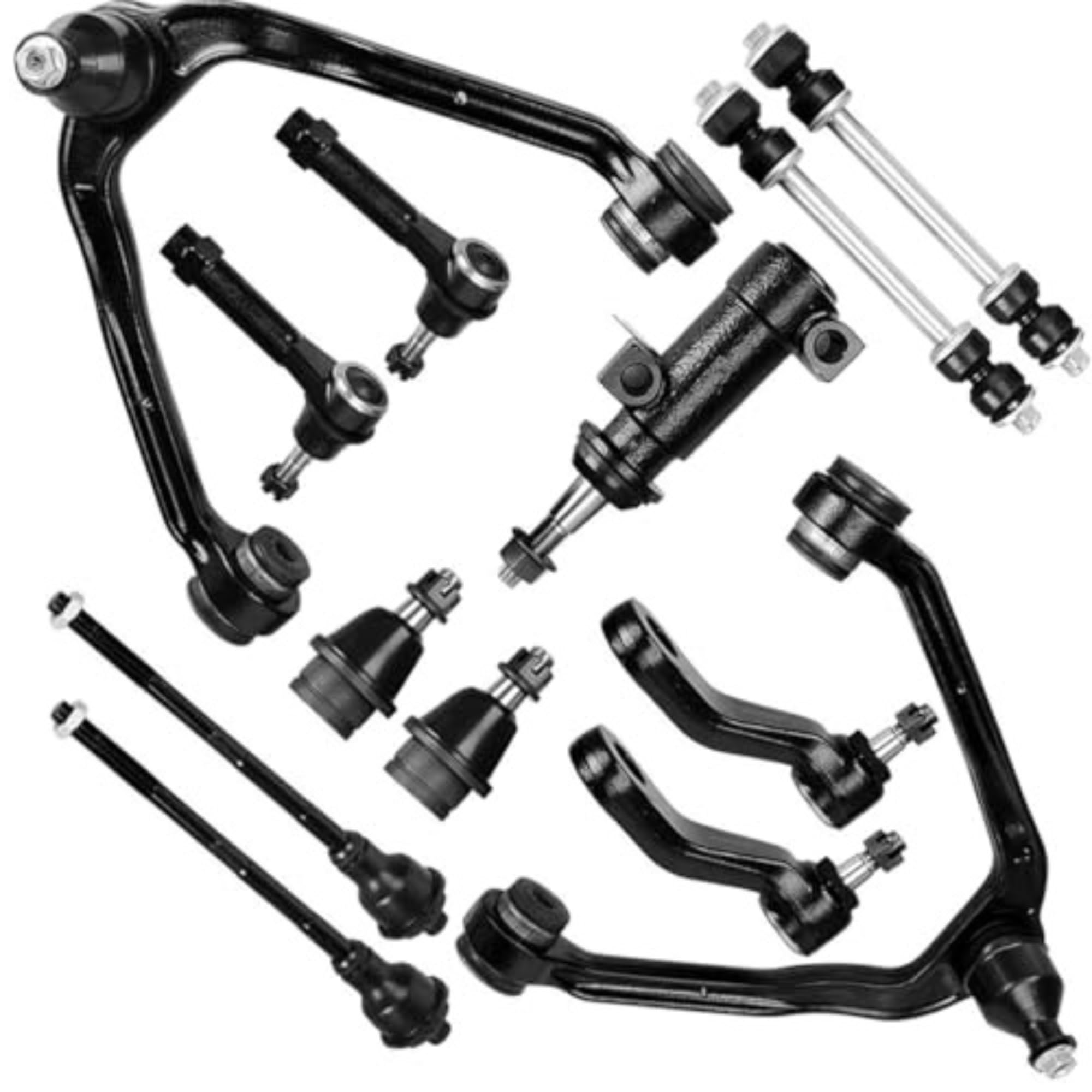 AUTOSAVER88 Front Upper Control Arms Kit Compatible with 2002-2006 Cadillac Escalade, 1999-2007 Chevrolet, 1999-2007 GMC -(4WD, 6-Lug Models Only, Excludes HD Versions)