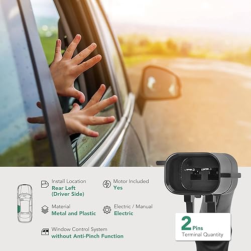 Miniatura 3 de YHTAUTO Elevalunas eléctrico delantero derecho del lado del pasajero y conjunto de motor para Jeep Liberty KJ 2002-2006