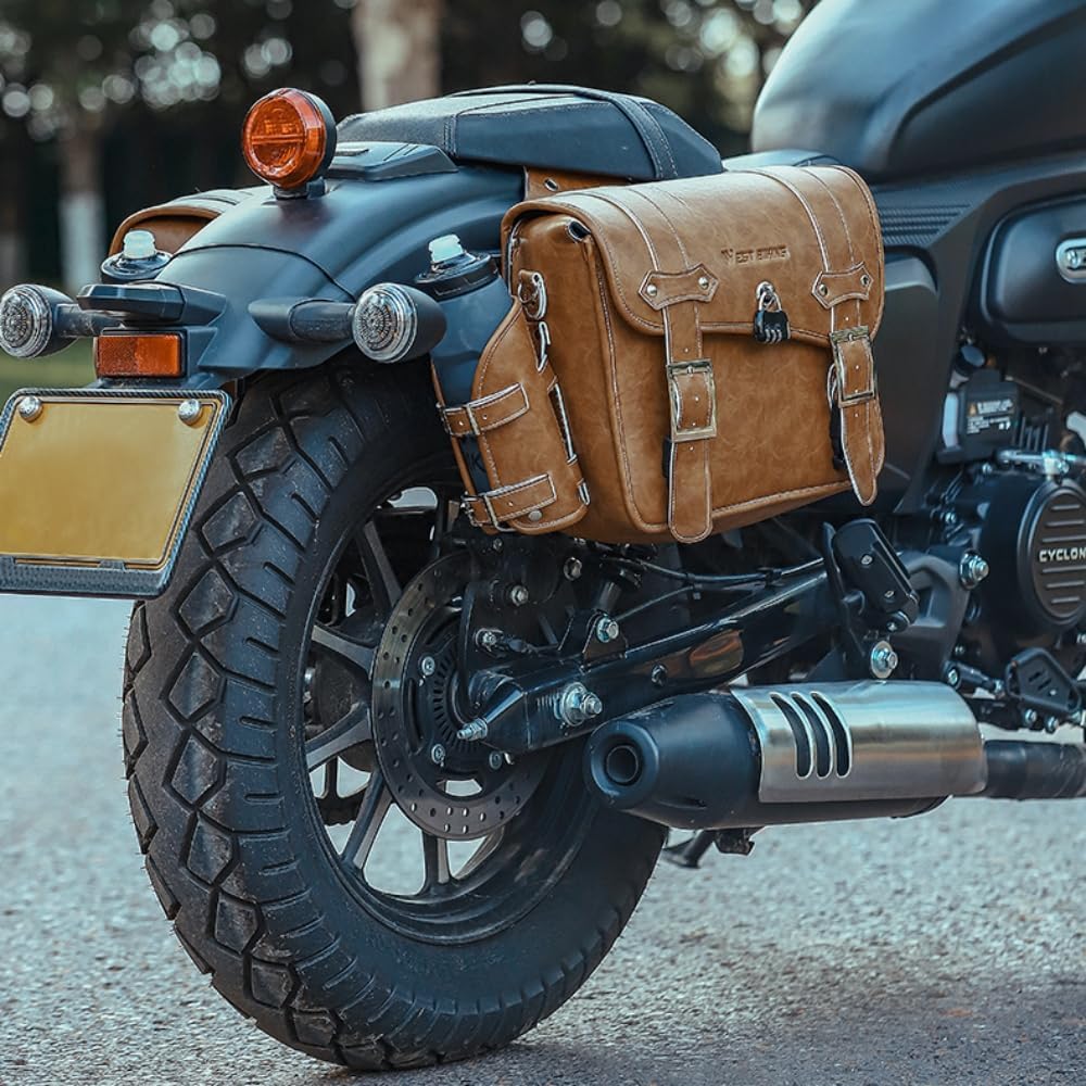レトロオートバイリアシートバッグ 株式会社錦 大容量オートバイバッグユニバーサルオートバイ乗馬リアバッグオートバイツール収納サイドバッグ Amazon | レトロオートバイリアシートバッググオートバイツール収納