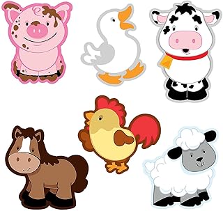 Farm Animal Bulletin Board Cutouts - 48 Pieces - Educational and Learning Activities for Kids - Buy now