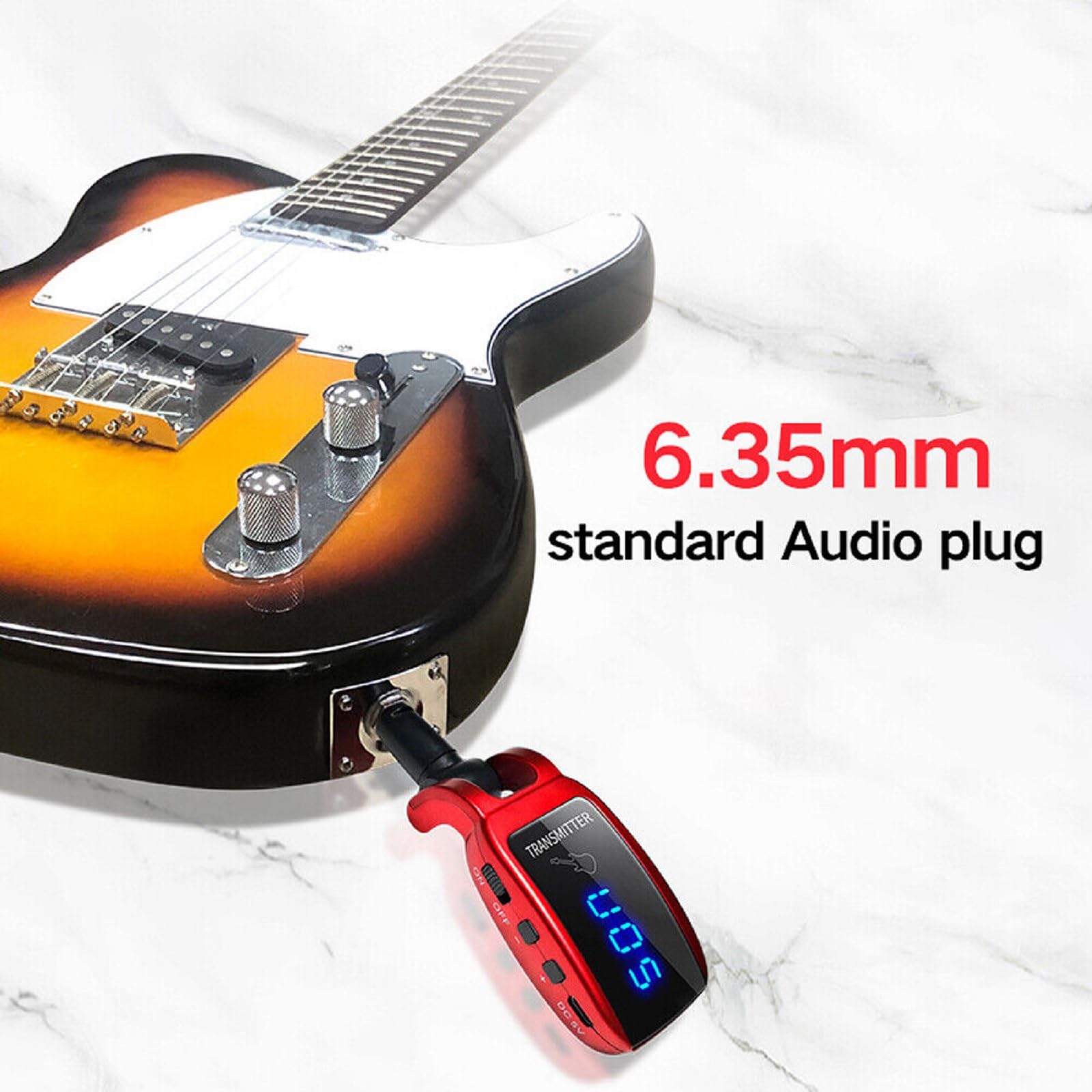 15-kanałowy bezprzewodowy system gitarowy UHF nadajnik odbiornik zestaw wbudowany akumulator litowy cyfrowy do gitary elektrycznej basowej