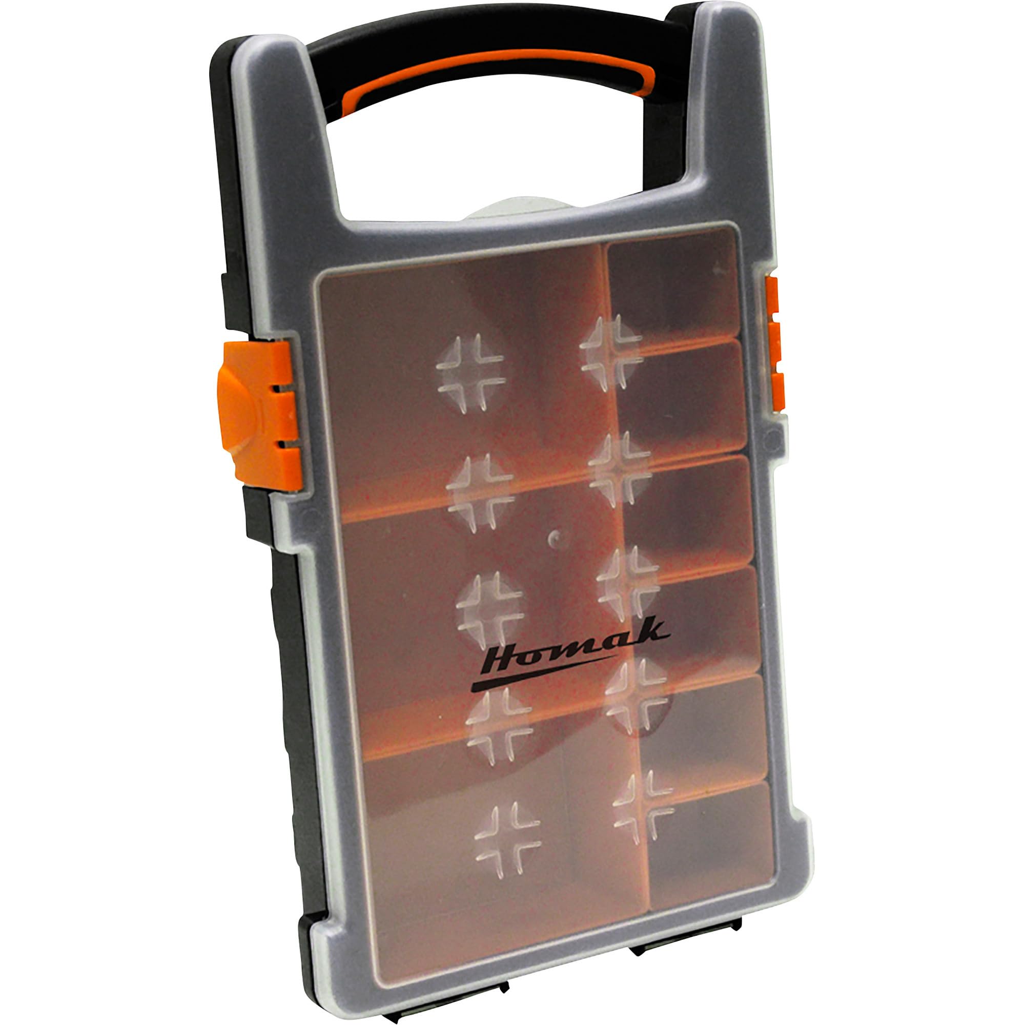 Homak HA01109225 plastikowy organizer z 9 wyjmowanymi pojemnikami