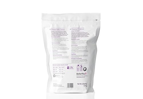 Miniatura 8 de BetterYou Magnesium Sleep Mineral Bath Flakes - Sales de baño minerales para la relajación muscular - Remojo muscular calmante para el dolor -