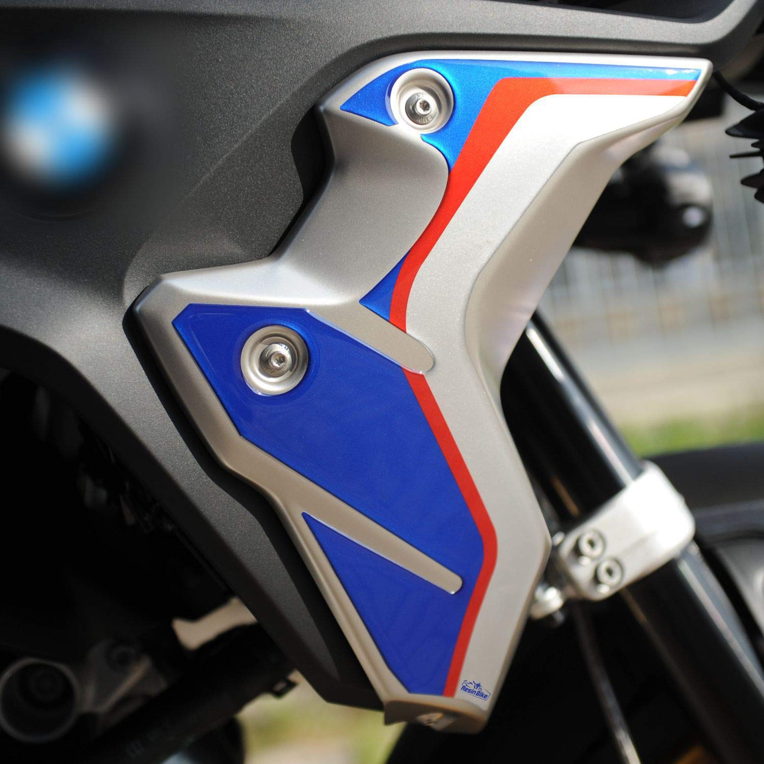 Motorcycle Sticker Compatible with BMW R 1250 GS 2019-2020 HP Side Shock and Scratch Protectors Pair of 3D Resin-Coated Left and Right Side Stickers