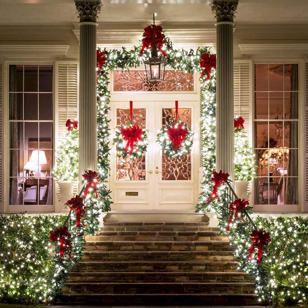 Luci Natale Esterno, BrizLabs 30M 300 LED Albero di Natale Catena di Luci 8 Modalità Natale Decorazioni Catena Luminosa Impermeabile LED Fata Stringa Luci per Natale Giardino Eventi (Bianco Freddo)